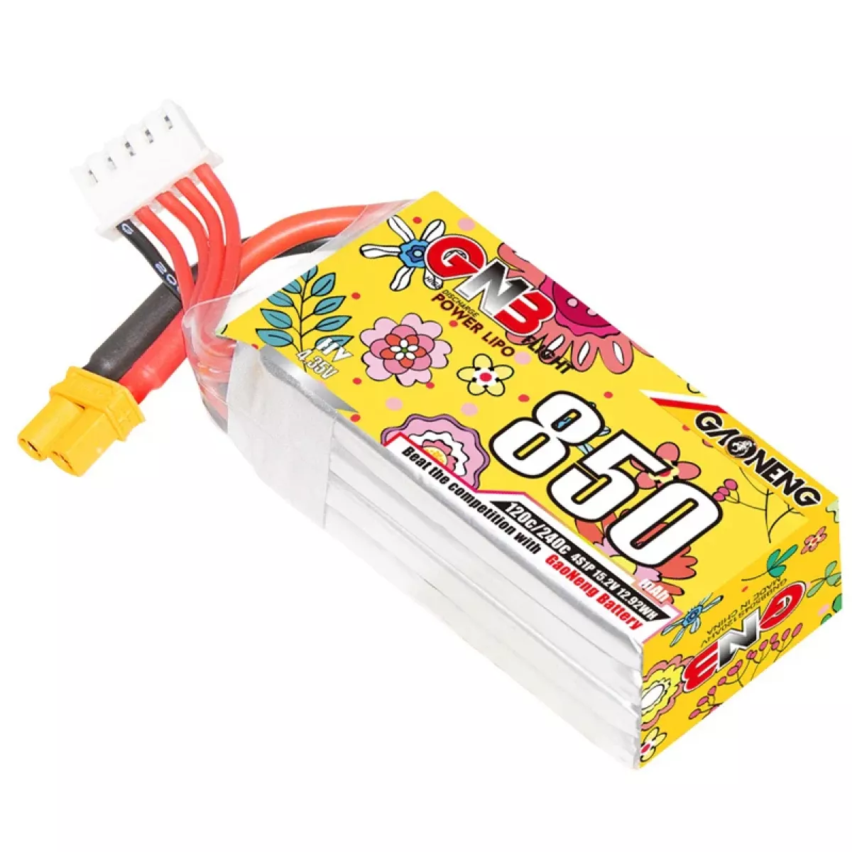Аккумулятор GNB 4S HV 15.2V 850mAh 120C/240C для дрона с разъёмом XT30 Аккумулятор GNB 4S HV 15.2V 850mAh 120C/240C для дрона с разъёмом XT30