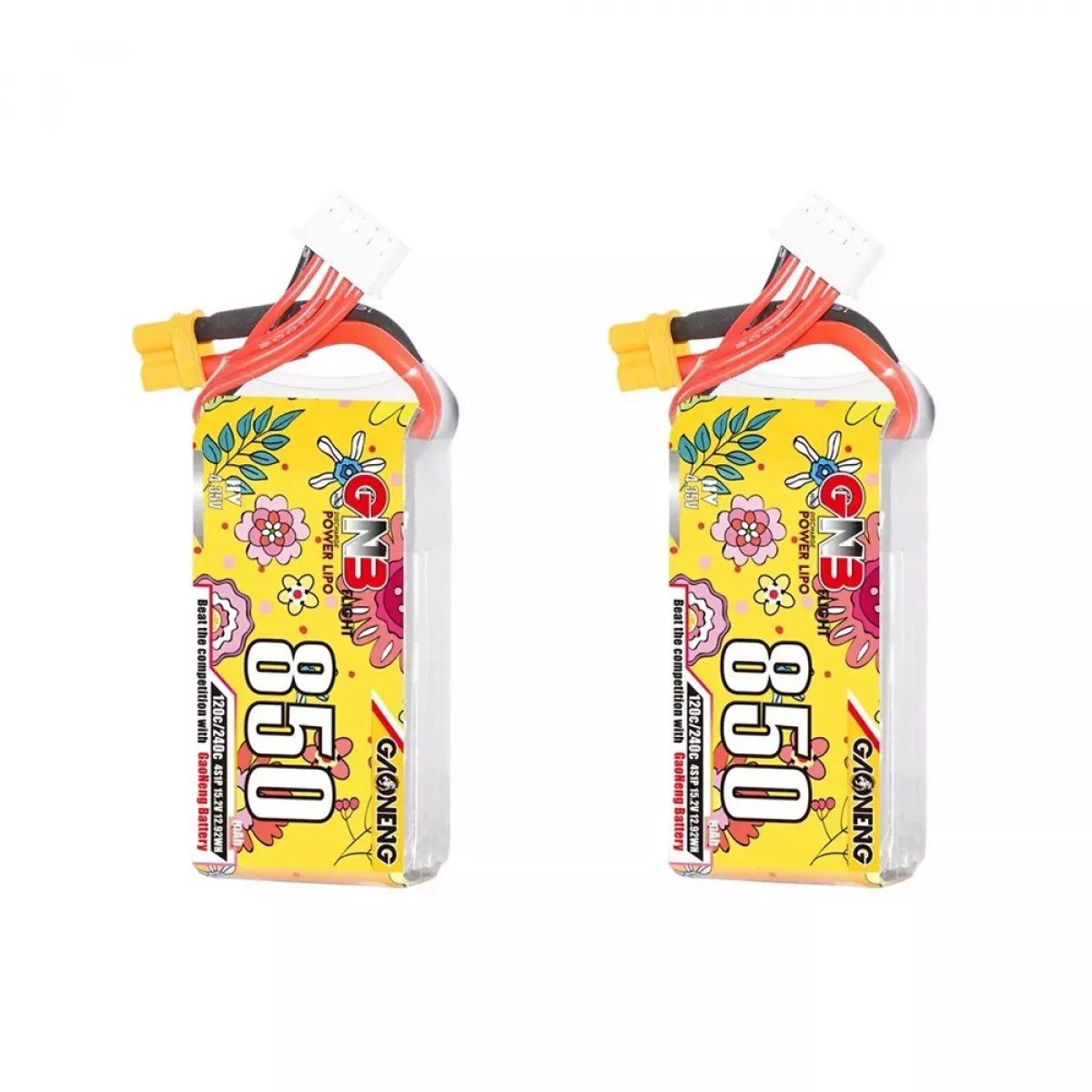Аккумулятор GNB 4S HV 15.2V 850mAh 120C/240C для дрона с разъёмом XT30 Аккумулятор GNB 4S HV 15.2V 850mAh 120C/240C для дрона с разъёмом XT30