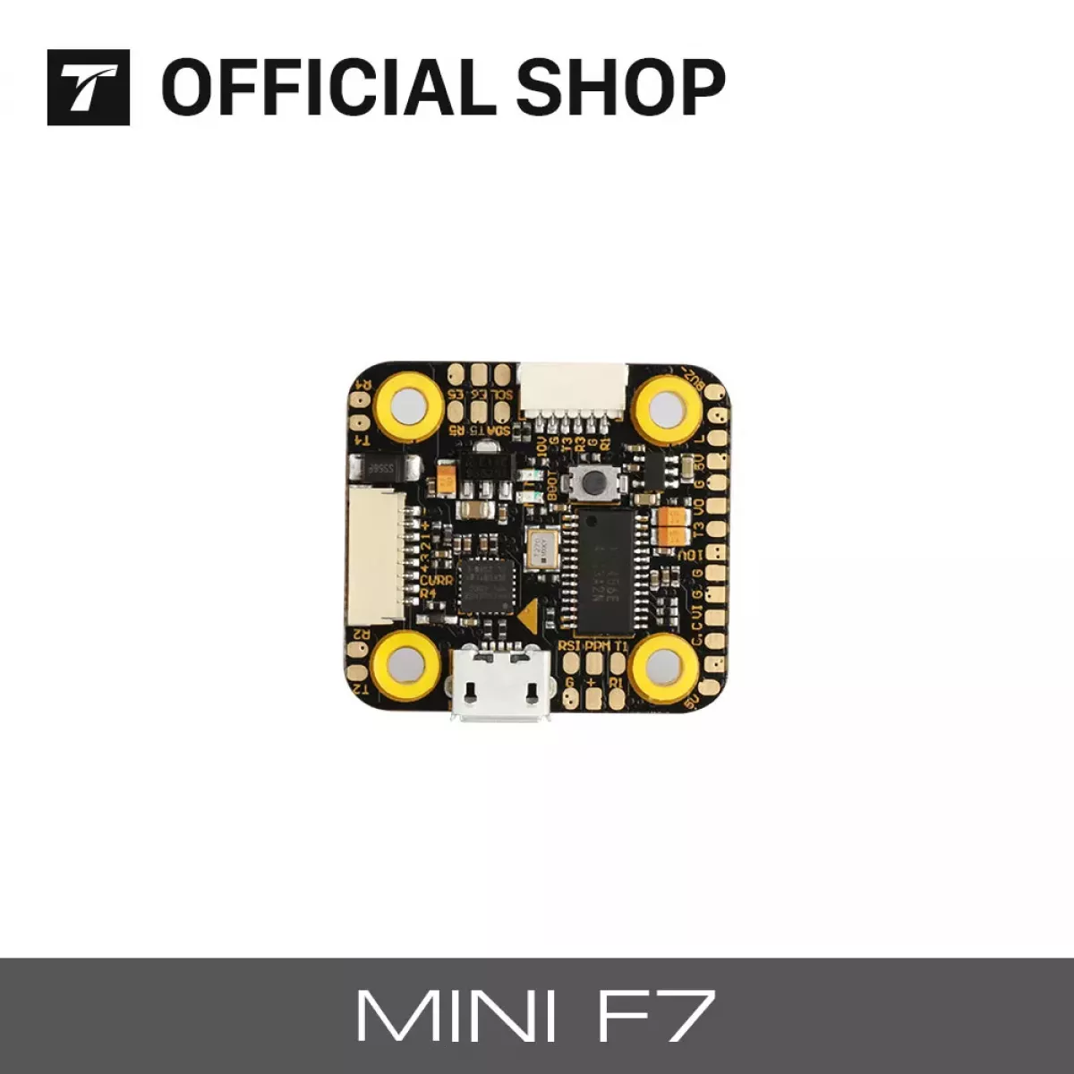 Контроллер полёта T-motor MINI F7 (HD + OSD + VTX SWITCH) для FPV дронов и гоночных квадрокоптеров Контроллер полёта T-motor MINI F7 (HD + OSD + VTX SWITCH) для FPV дронов и гоночных квадрокоптеров