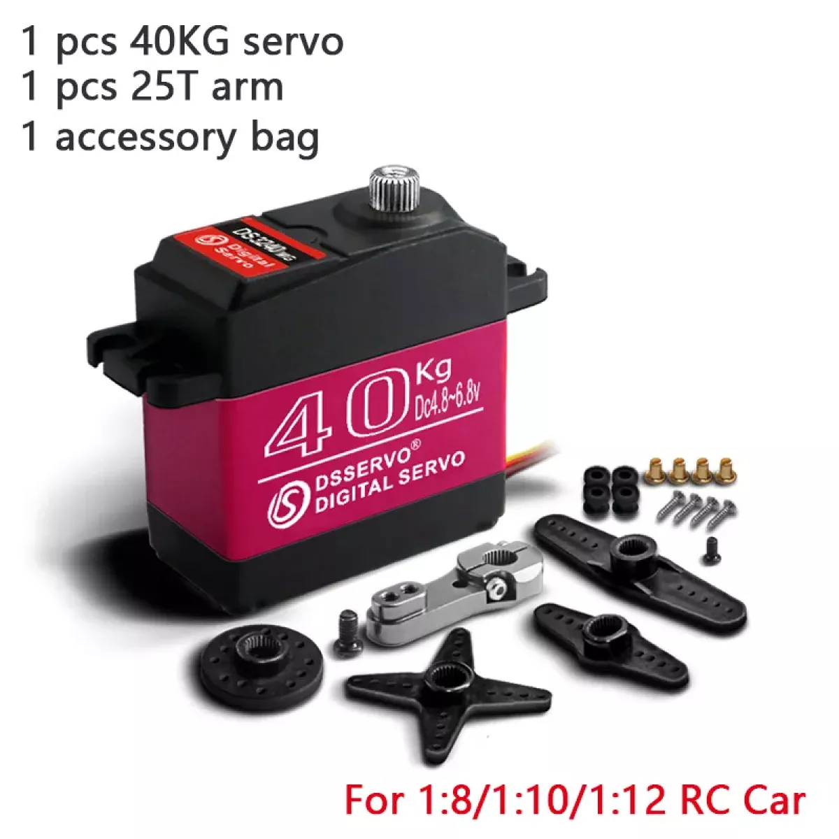 Водонепроницаемый серво DS Servo 20-40кг, металл, для RC моделей 1/8 1/10, Baja, высокая скорость Водонепроницаемый серво DS Servo 20-40кг, металл, для RC моделей 1/8 1/10, Baja, высокая скорость