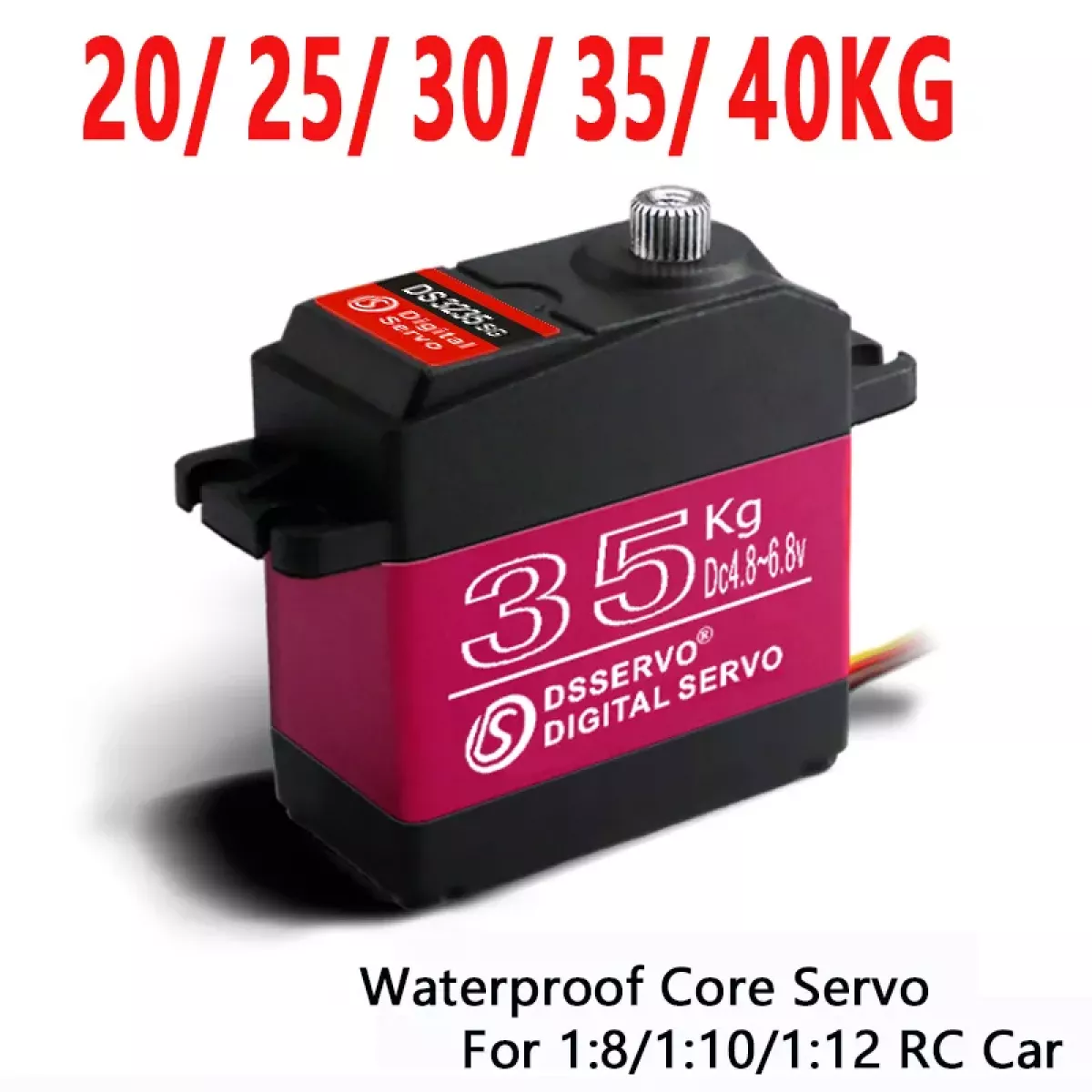 Водонепроницаемый серво DS Servo 20-40кг, металл, для RC моделей 1/8 1/10, Baja, высокая скорость Водонепроницаемый серво DS Servo 20-40кг, металл, для RC моделей 1/8 1/10, Baja, высокая скорость