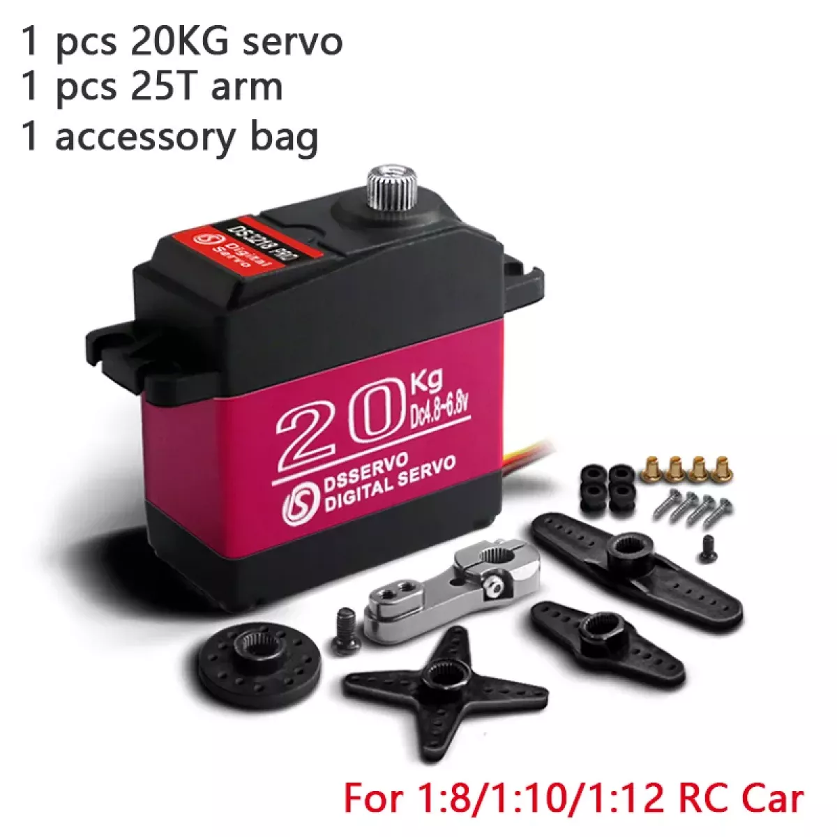 Водонепроницаемый серво DS Servo 20-40кг, металл, для RC моделей 1/8 1/10, Baja, высокая скорость Водонепроницаемый серво DS Servo 20-40кг, металл, для RC моделей 1/8 1/10, Baja, высокая скорость