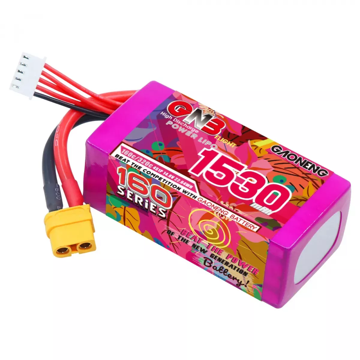 Аккумулятор GNB 4S 14.8V 1530mAh 160C/320C Lipo для квадрокоптеров RC FPV Аккумулятор GNB 4S 14.8V 1530mAh 160C/320C Lipo для квадрокоптеров RC FPV