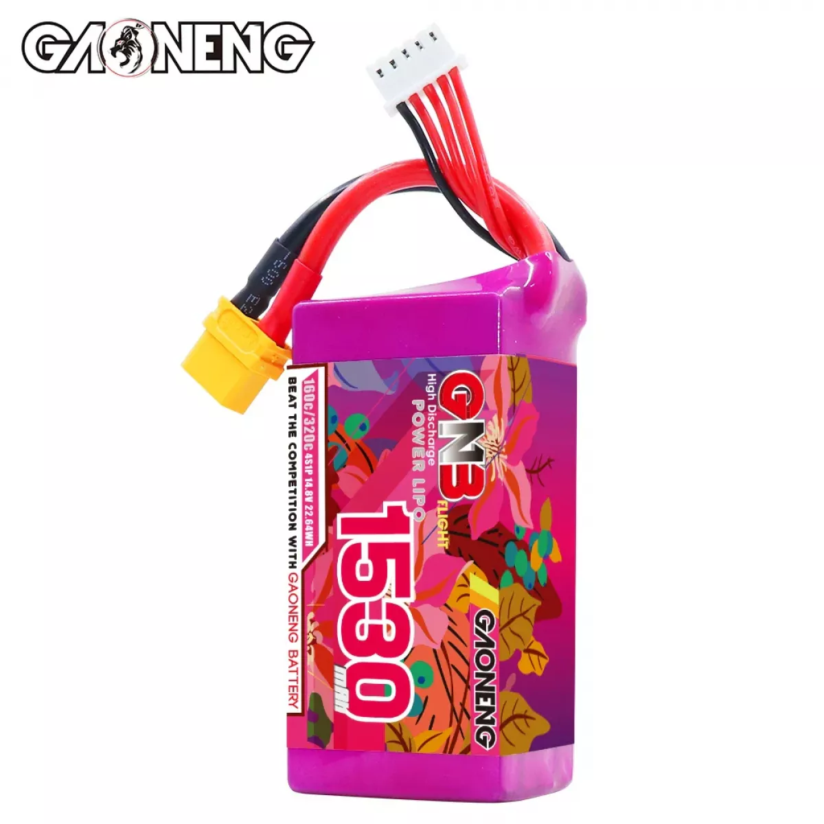 Аккумулятор GNB 4S 14.8V 1530mAh 160C/320C Lipo для квадрокоптеров RC FPV Аккумулятор GNB 4S 14.8V 1530mAh 160C/320C Lipo для квадрокоптеров RC FPV