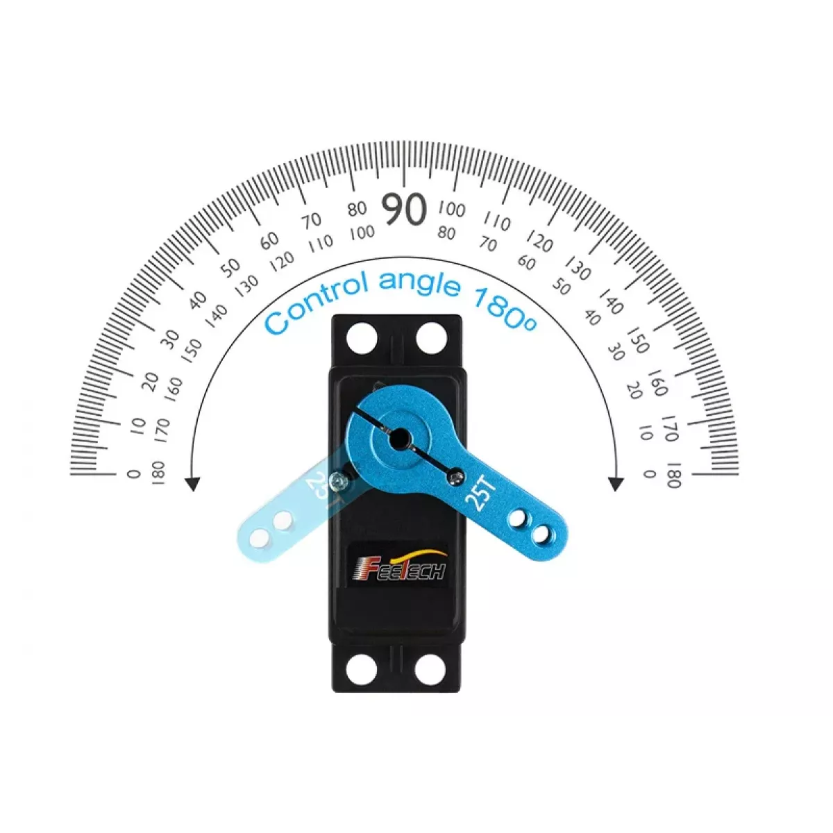 Feetech FT7135M - 35 кг серво 180° металл, водонепроницаемый для RC авто 1/8, 1/10, 1/12 Feetech FT7135M - 35 кг серво 180° металл, водонепроницаемый для RC авто 1/8, 1/10, 1/12