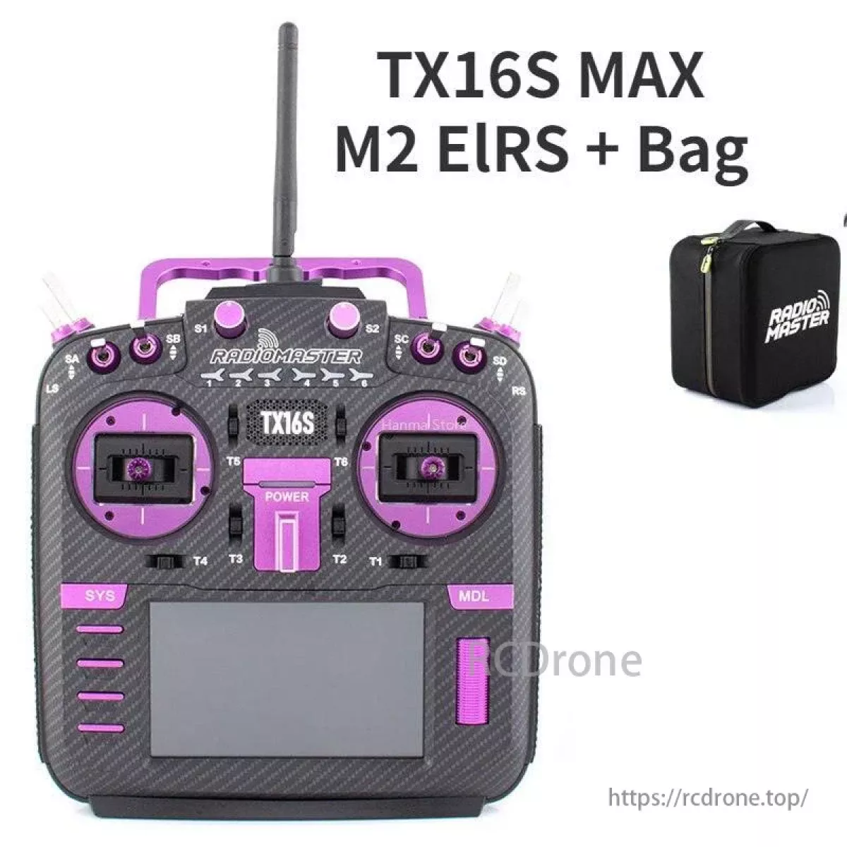 Передатчик RadioMaster TX16S MAX MKII Carbon Purple JB с Hall-джойстиками и Sound Pack Передатчик RadioMaster TX16S MAX MKII Carbon Purple JB с Hall-джойстиками и Sound Pack