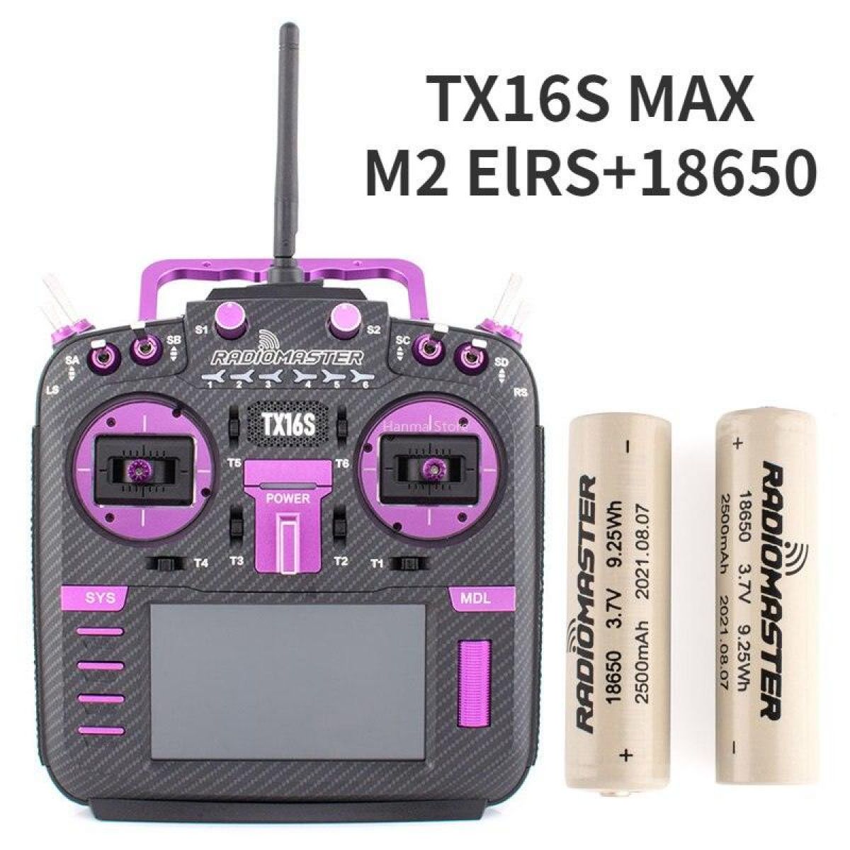 Передатчик RadioMaster TX16S MAX MKII Carbon Purple JB с Hall-джойстиками и Sound Pack Передатчик RadioMaster TX16S MAX MKII Carbon Purple JB с Hall-джойстиками и Sound Pack