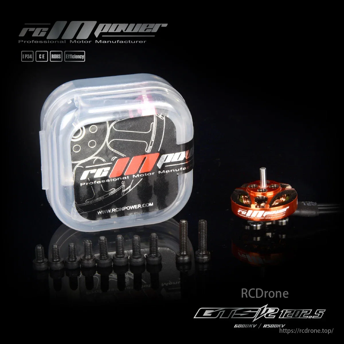 Набор 4шт RCINPower GTS V2 1202.5 6000KV/11500KV бесколлекторные моторы 1–4S для FPV дрона 2–3" Набор 4шт RCINPower GTS V2 1202.5 6000KV/11500KV бесколлекторные моторы 1–4S для FPV дрона 2–3"