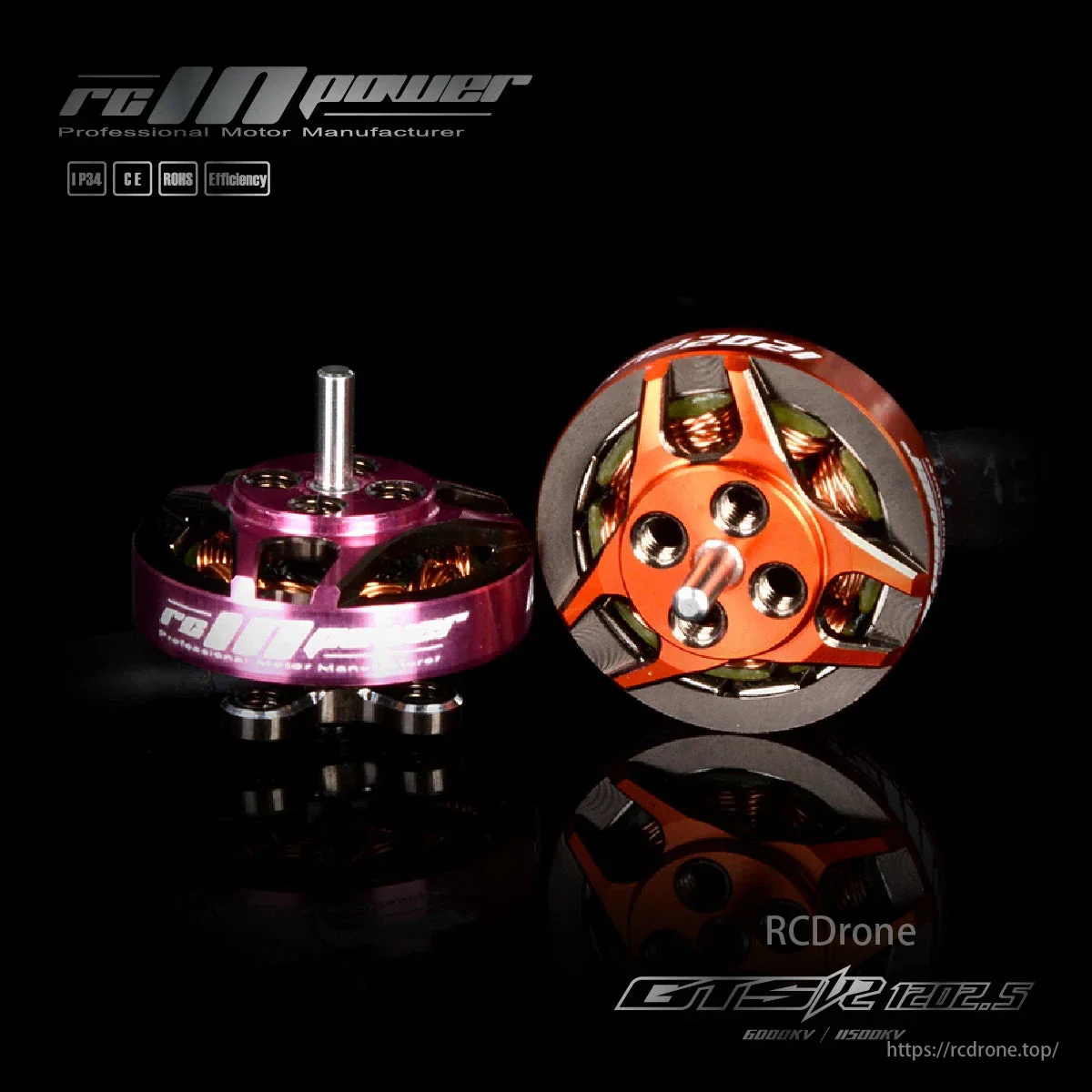 Набор 4шт RCINPower GTS V2 1202.5 6000KV/11500KV бесколлекторные моторы 1–4S для FPV дрона 2–3" Набор 4шт RCINPower GTS V2 1202.5 6000KV/11500KV бесколлекторные моторы 1–4S для FPV дрона 2–3"