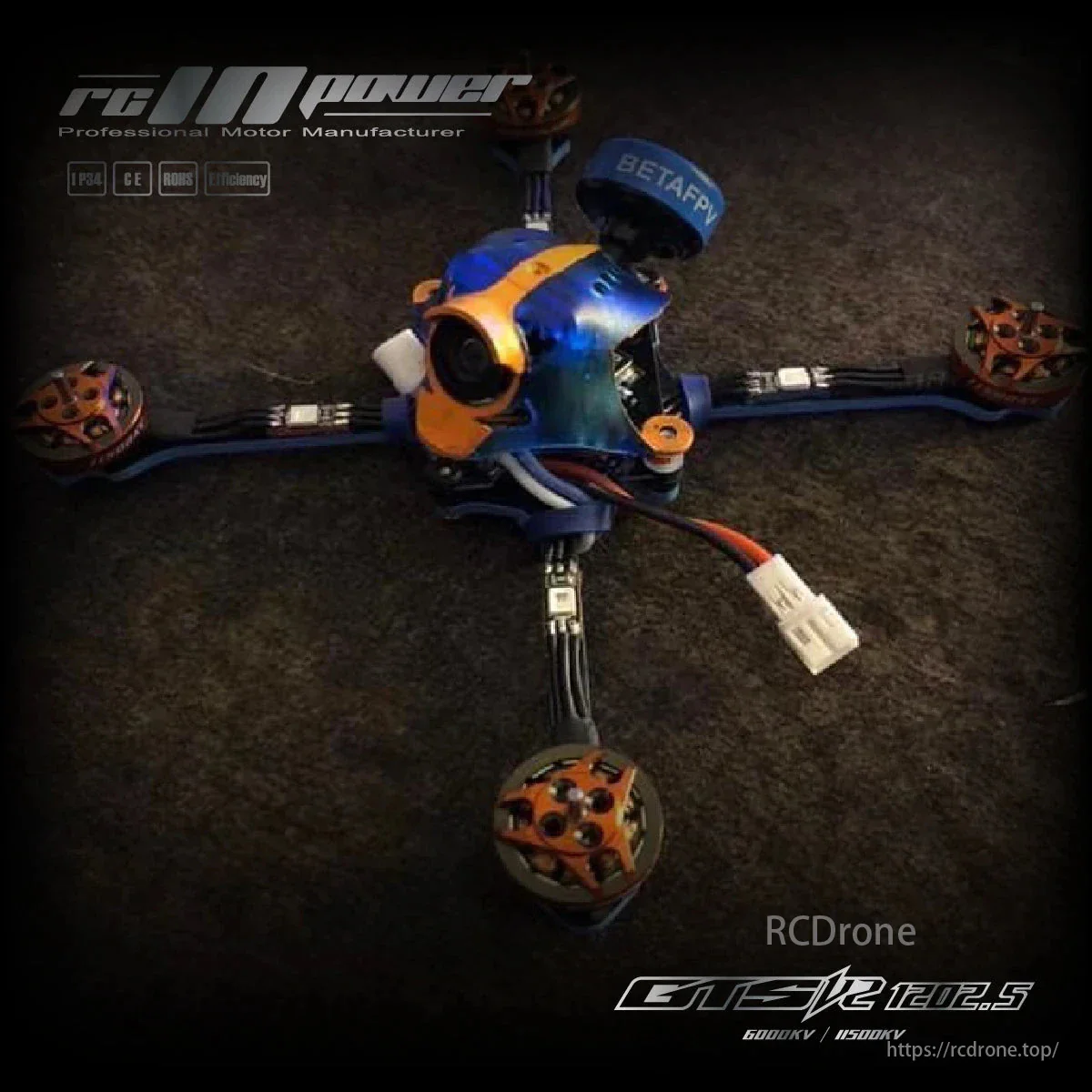 Набор 4шт RCINPower GTS V2 1202.5 6000KV/11500KV бесколлекторные моторы 1–4S для FPV дрона 2–3" Набор 4шт RCINPower GTS V2 1202.5 6000KV/11500KV бесколлекторные моторы 1–4S для FPV дрона 2–3"