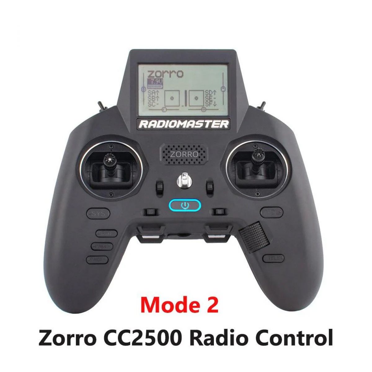Аппаратура RadioMaster Zorro с аккумулятором, Hall-ручкой, CC2500 JP4IN1 ELRS, мультипротокол Аппаратура RadioMaster Zorro с аккумулятором, Hall-ручкой, CC2500 JP4IN1 ELRS, мультипротокол