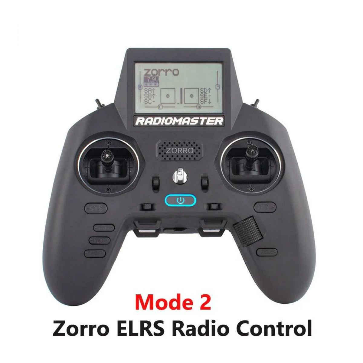 Аппаратура RadioMaster Zorro с аккумулятором, Hall-ручкой, CC2500 JP4IN1 ELRS, мультипротокол Аппаратура RadioMaster Zorro с аккумулятором, Hall-ручкой, CC2500 JP4IN1 ELRS, мультипротокол