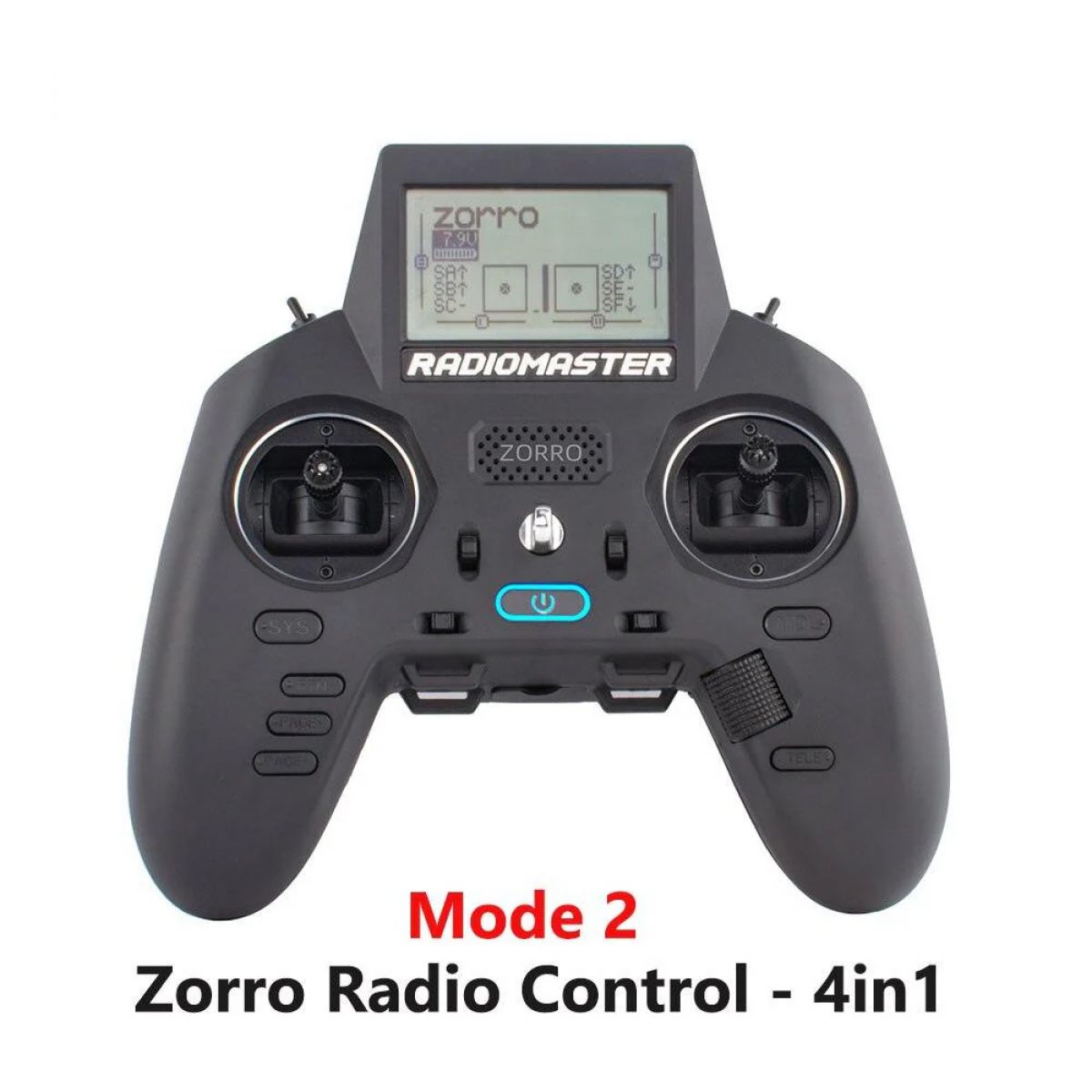 Аппаратура RadioMaster Zorro с аккумулятором, Hall-ручкой, CC2500 JP4IN1 ELRS, мультипротокол Аппаратура RadioMaster Zorro с аккумулятором, Hall-ручкой, CC2500 JP4IN1 ELRS, мультипротокол