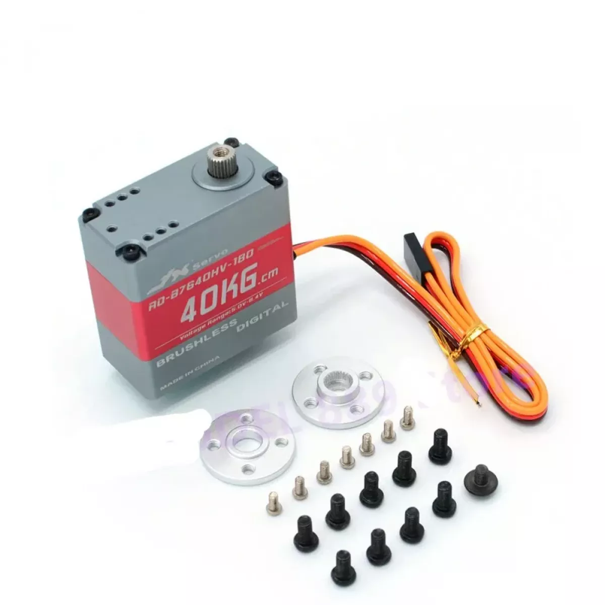 Серво JX RD-B7640HV-180 — 8.4В, 40кг·см, 180°, бесщеточный, алюминиевый корпус для РК-робота Серво JX RD-B7640HV-180 — 8.4В, 40кг·см, 180°, бесщеточный, алюминиевый корпус для РК-робота