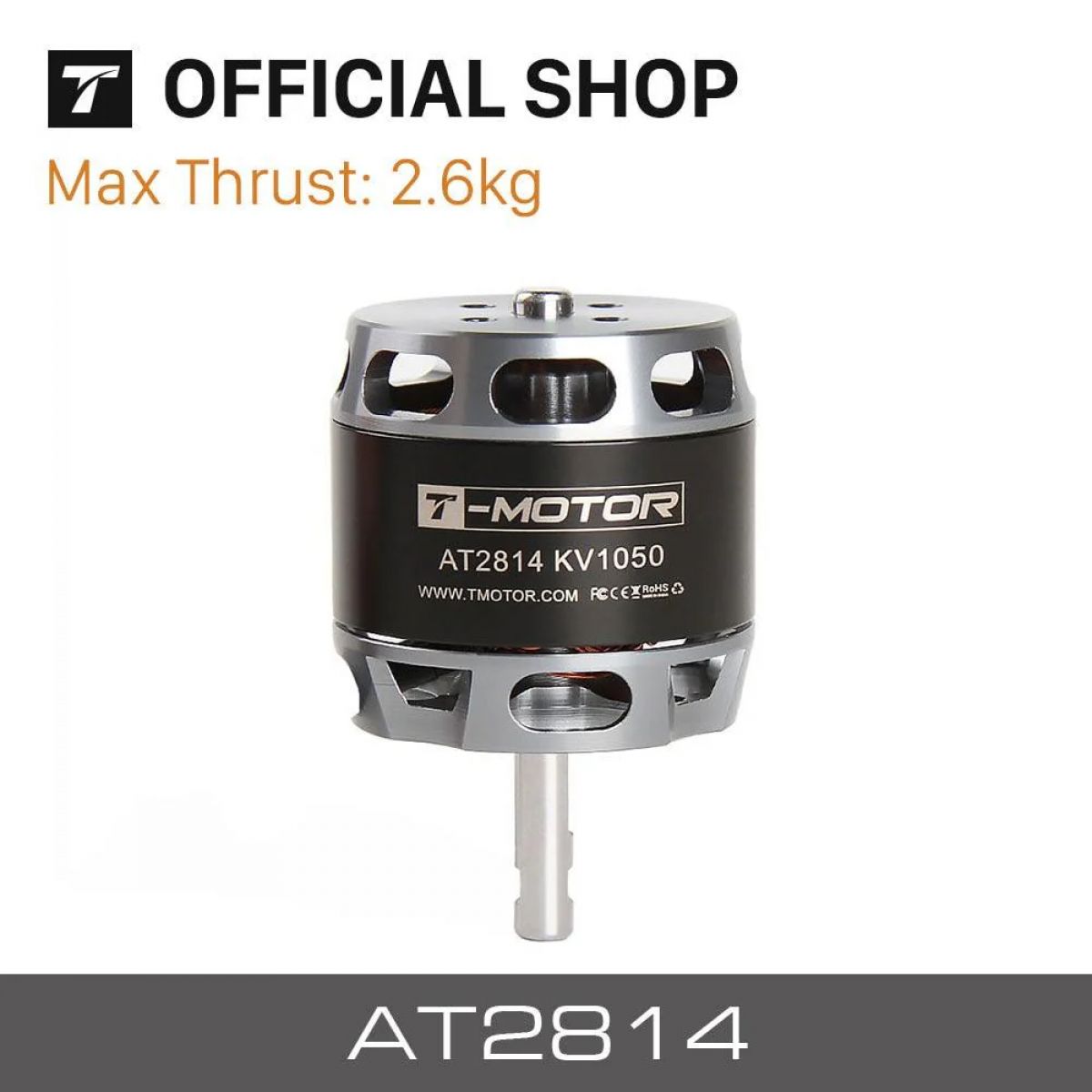 Бесколлекторный мотор T-MOTOR AT2814 Long Shaft KV900/1050/1200, тяга до 2,6 кг для VTOL UAV Бесколлекторный мотор T-MOTOR AT2814 Long Shaft KV900/1050/1200, тяга до 2,6 кг для VTOL UAV