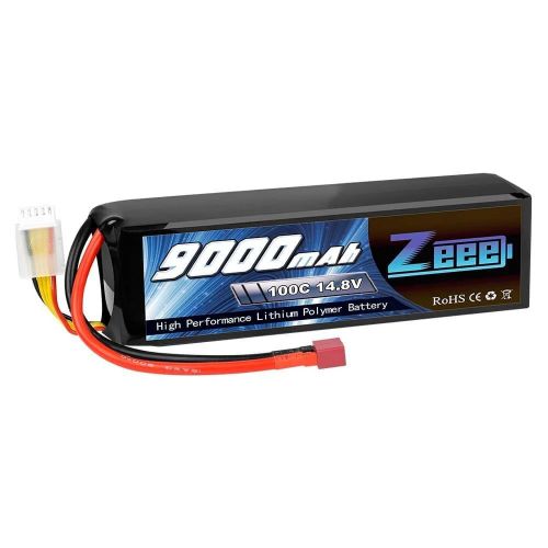 Аккумулятор Zeee 14.8V LiPo 4S 100C 9000mAh EC5 с металлическими пластинами для FPV дрона, авто, танка