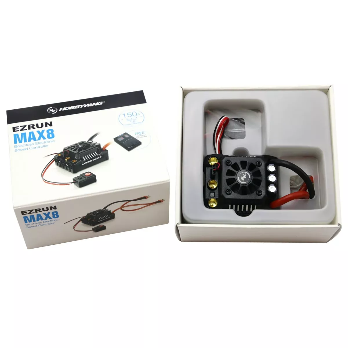 Hobbywing EZRUN Max8 V3 - 150A влагозащищённый бесколлекторный ESC T Plug для RC 1/8 Traxxas, HPI Hobbywing EZRUN Max8 V3 - 150A влагозащищённый бесколлекторный ESC T Plug для RC 1/8 Traxxas, HPI