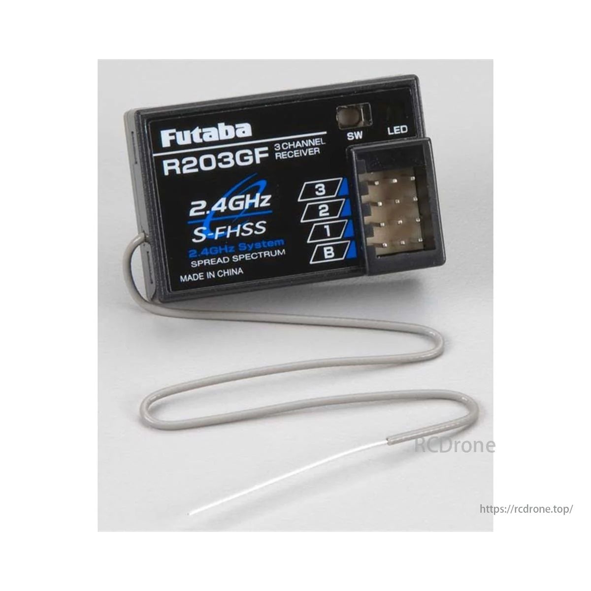 Futaba R203GF 3-канальный 2.4GHz S-FHSS приёмник для автомоделей Futaba R203GF 3-канальный 2.4GHz S-FHSS приёмник для автомоделей