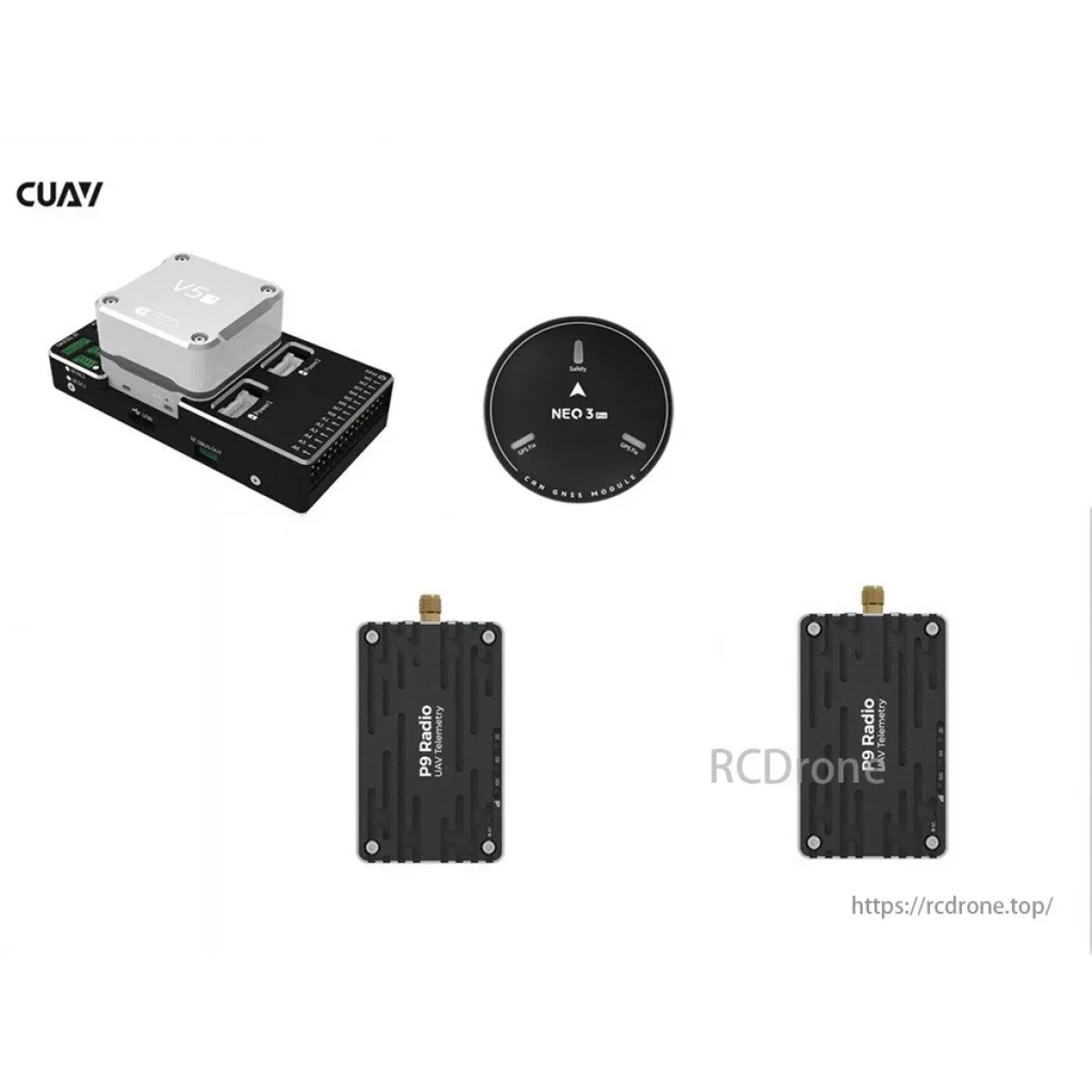CUAV P9 радиомодем и автопилот Pixhawk V5+ с GPS NEO 3 Pro, комплект FPV телеметрии CUAV P9 радиомодем и автопилот Pixhawk V5+ с GPS NEO 3 Pro, комплект FPV телеметрии