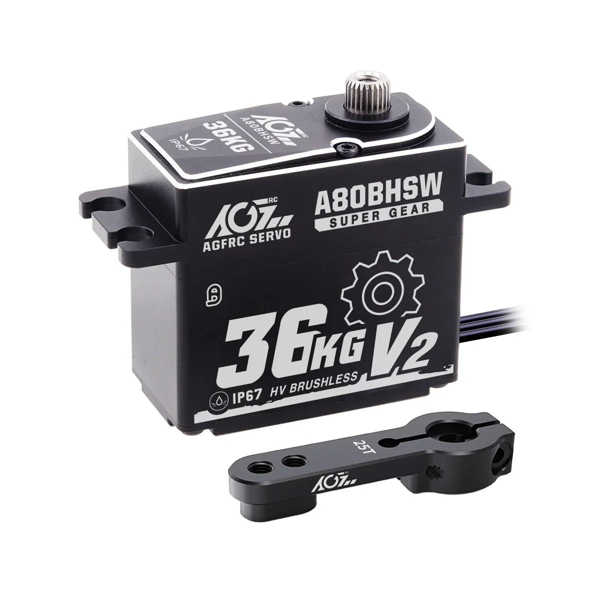 AGFRC A80BHSW V2 – 36КГ Водонепроницаемый Бесколлекторный Серво для 1/10 Внедорожников и Самолётов AGFRC A80BHSW V2 – 36КГ Водонепроницаемый Бесколлекторный Серво для 1/10 Внедорожников и Самолётов