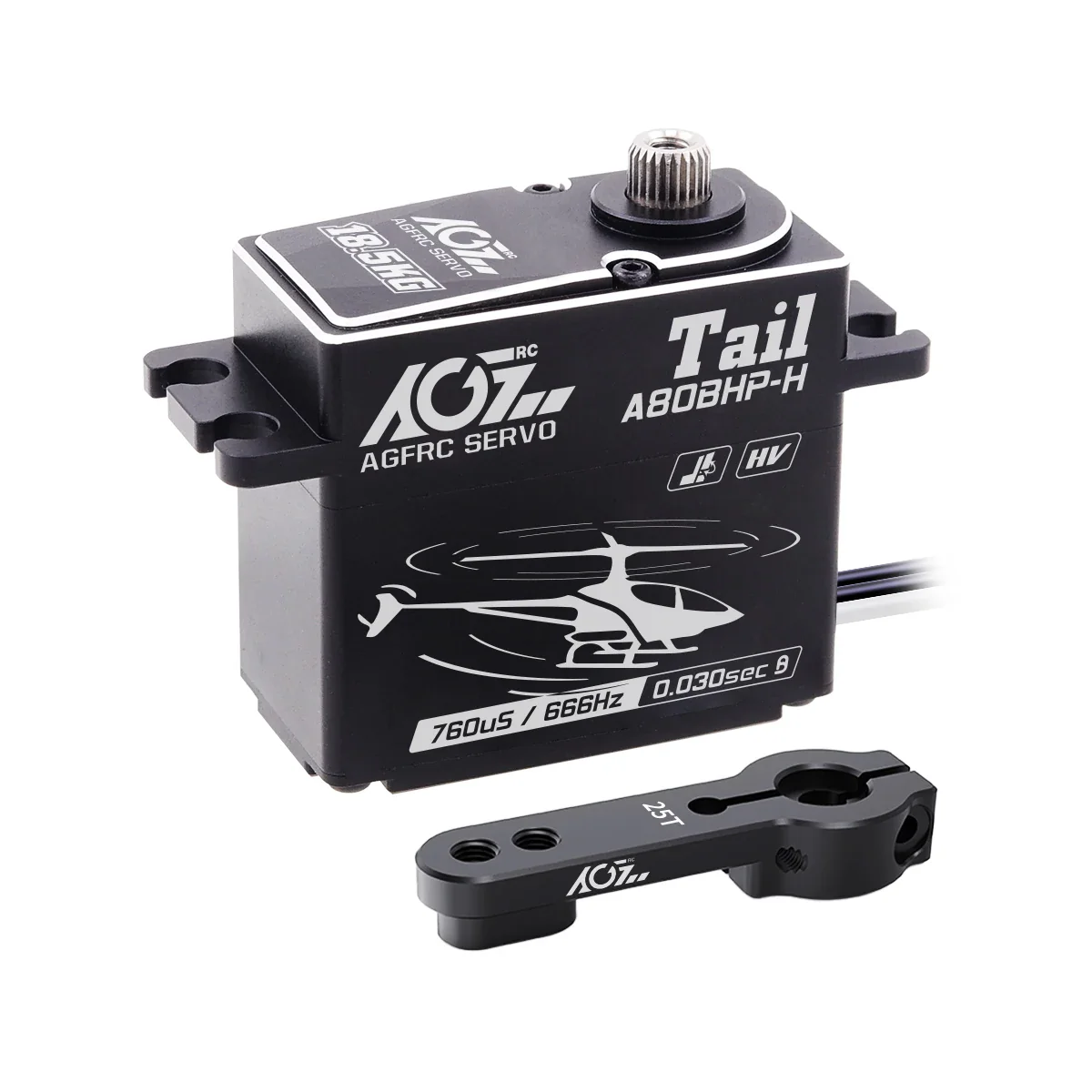 AGFRC A80BHX-H — 8.4V 30кг программируемый серво для вертолёта, бесщёточный, высокое напряжение AGFRC A80BHX-H — 8.4V 30кг программируемый серво для вертолёта, бесщёточный, высокое напряжение
