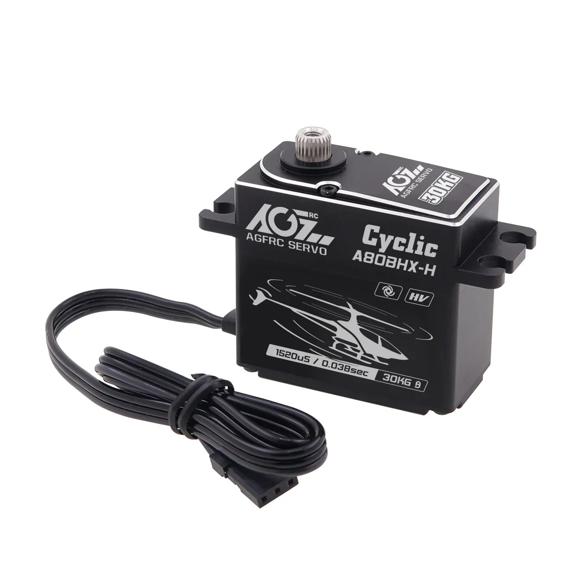 AGFRC A80BHX-H — 8.4V 30кг программируемый серво для вертолёта, бесщёточный, высокое напряжение AGFRC A80BHX-H — 8.4V 30кг программируемый серво для вертолёта, бесщёточный, высокое напряжение