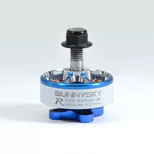 Бесколлекторный мотор Sunnysky E-R2205 2300KV/2500KV 3-4S для 5" FPV дрона, красный/синий/серый