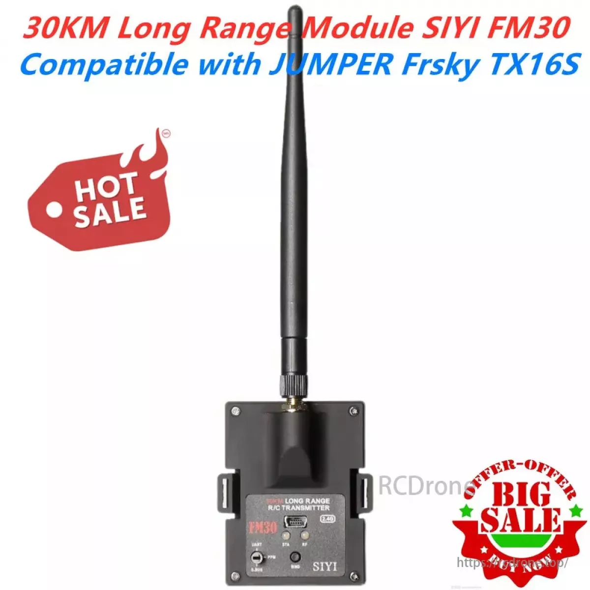 30 км SIYI FM30 Радиомодуль с телеметрией, Bluetooth, OpenTX, 2.4ГГц для дронов 30 км SIYI FM30 Радиомодуль с телеметрией, Bluetooth, OpenTX, 2.4ГГц для дронов