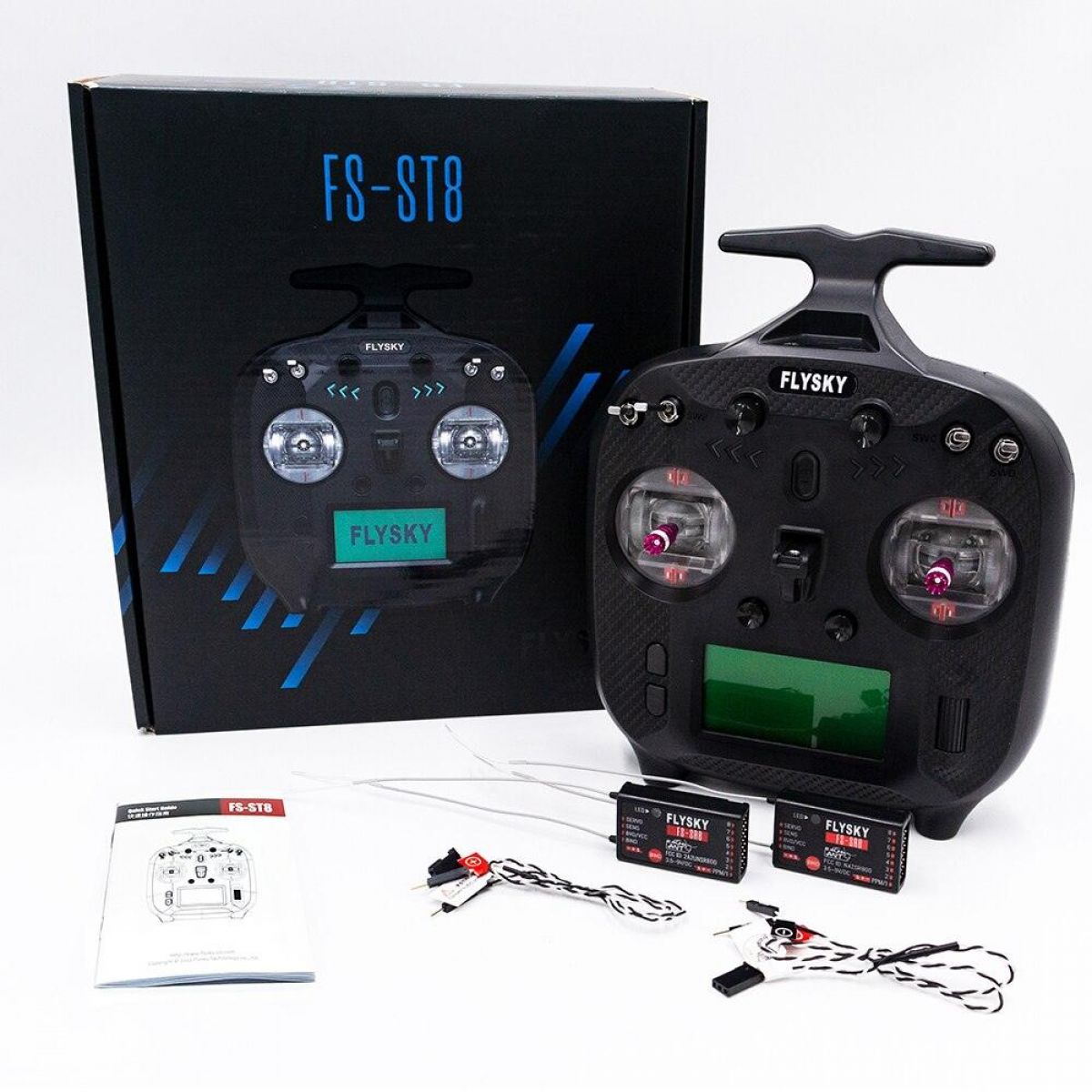 FlySky FS-ST8 2.4ГГц 10CH Радиопередатчик с ANT RGB Assistant 3.0 и приёмником SR8 для RC дрона, самолёта, авто, лодки FlySky FS-ST8 2.4ГГц 10CH Радиопередатчик с ANT RGB Assistant 3.0 и приёмником SR8 для RC дрона, самолёта, авто, лодки