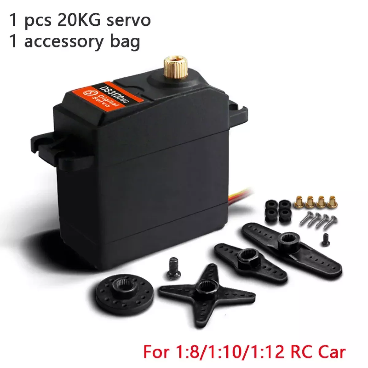 Серво DS3109/DS3115/DS3120 с метал. шестернями, тяга 9.5–25 кг для RC авто, лодок, самолётов Серво DS3109/DS3115/DS3120 с метал. шестернями, тяга 9.5–25 кг для RC авто, лодок, самолётов