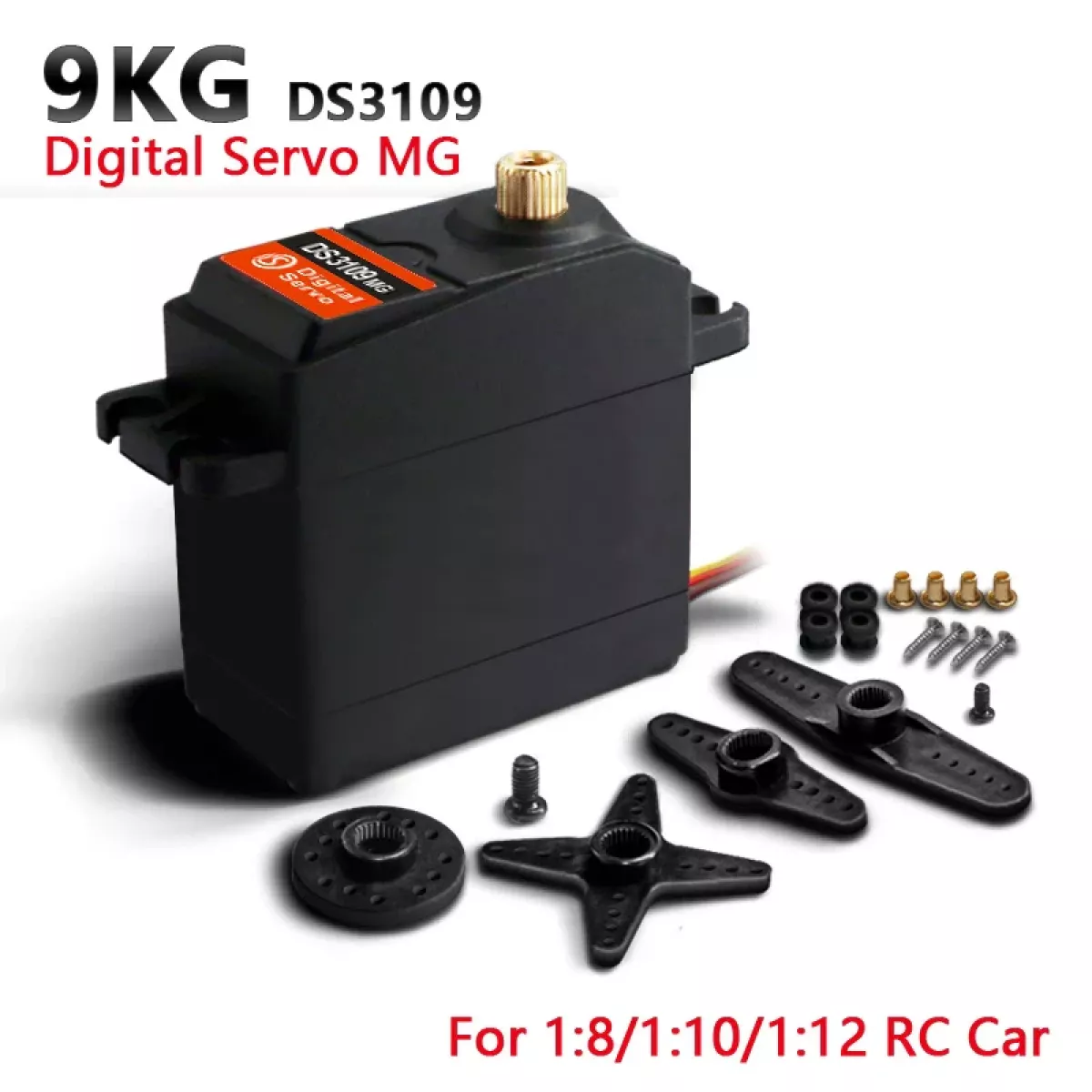 Серво DS3109/DS3115/DS3120 с метал. шестернями, тяга 9.5–25 кг для RC авто, лодок, самолётов Серво DS3109/DS3115/DS3120 с метал. шестернями, тяга 9.5–25 кг для RC авто, лодок, самолётов