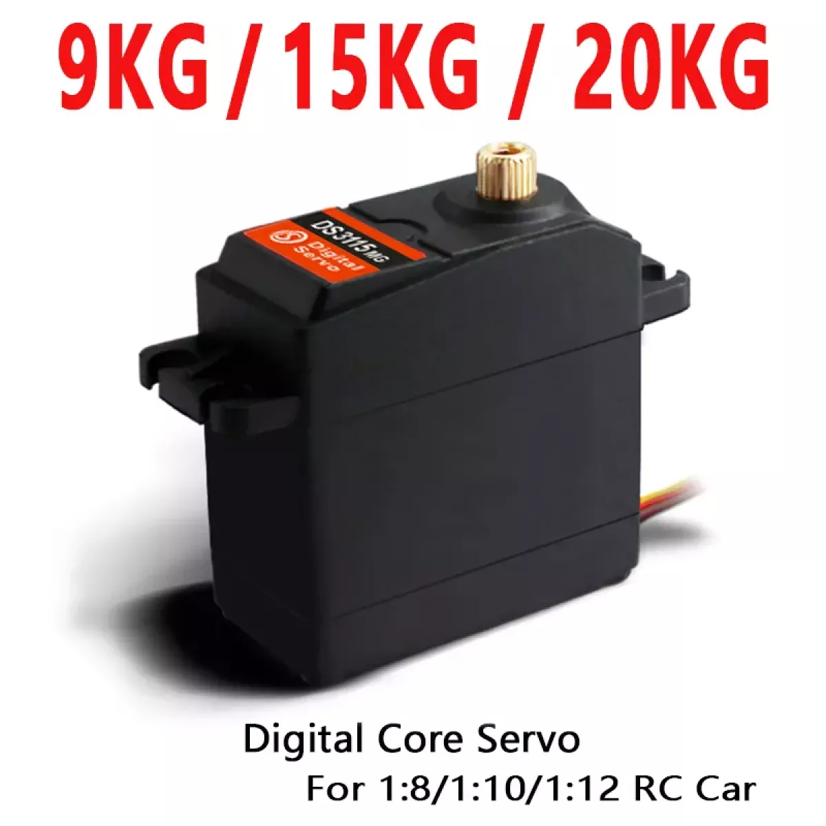 Серво DS3109/DS3115/DS3120 с метал. шестернями, тяга 9.5–25 кг для RC авто, лодок, самолётов Серво DS3109/DS3115/DS3120 с метал. шестернями, тяга 9.5–25 кг для RC авто, лодок, самолётов