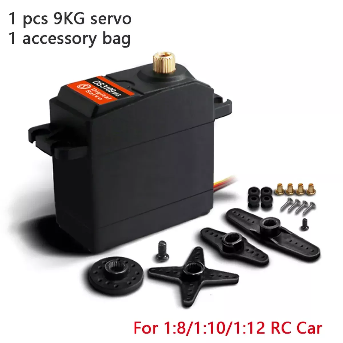 Серво DS3109/DS3115/DS3120 с метал. шестернями, тяга 9.5–25 кг для RC авто, лодок, самолётов Серво DS3109/DS3115/DS3120 с метал. шестернями, тяга 9.5–25 кг для RC авто, лодок, самолётов