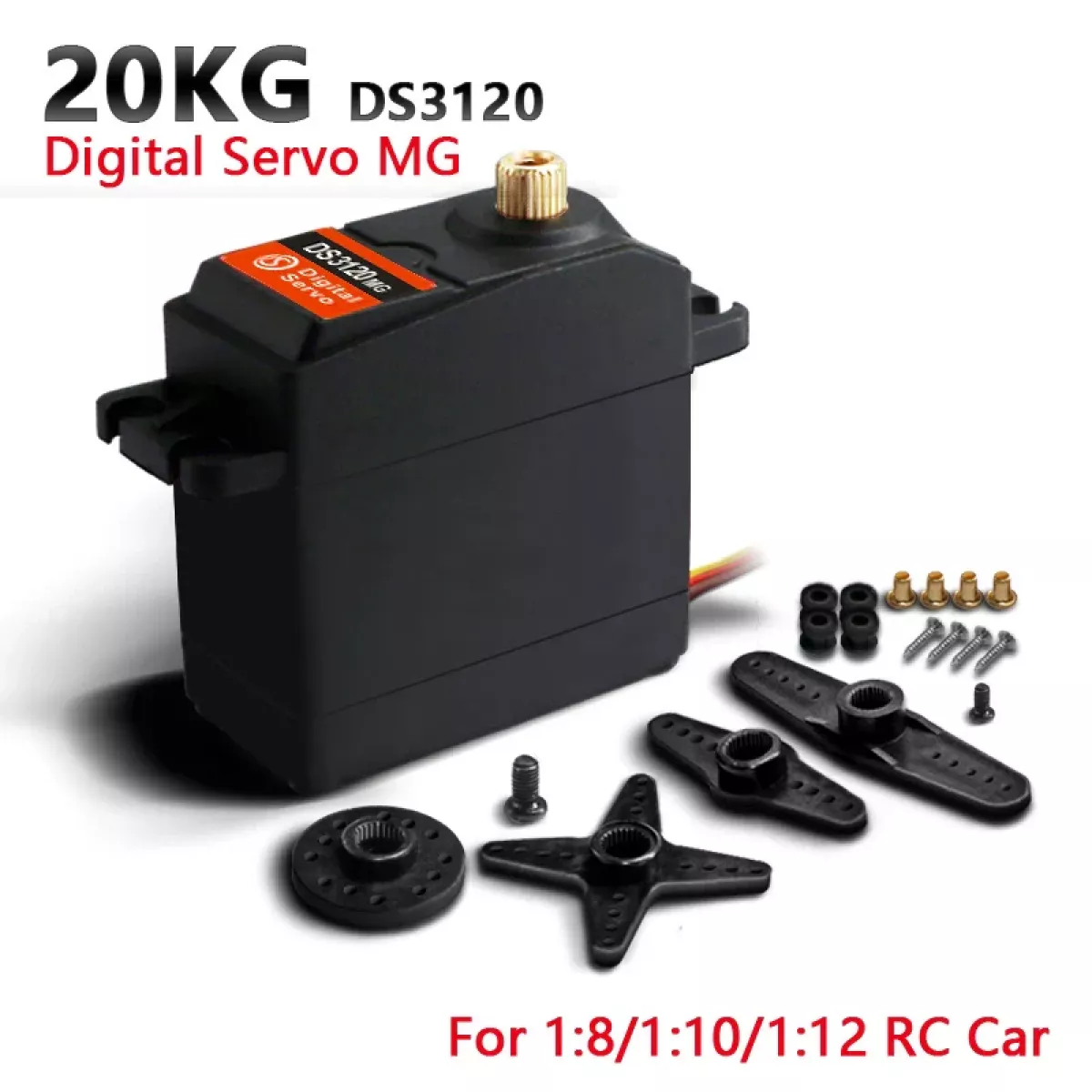 Серво DS3109/DS3115/DS3120 с метал. шестернями, тяга 9.5–25 кг для RC авто, лодок, самолётов Серво DS3109/DS3115/DS3120 с метал. шестернями, тяга 9.5–25 кг для RC авто, лодок, самолётов