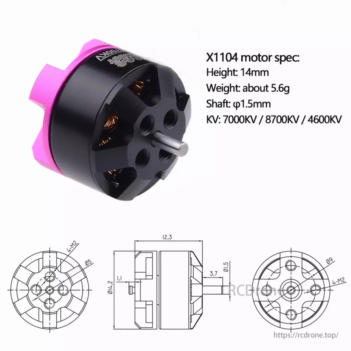 Бесщеточный мотор Surpass Hobby 1104 7000KV/8700KV/4600KV 2S–3S для FPV дронов 80–100 мм Бесщеточный мотор Surpass Hobby 1104 7000KV/8700KV/4600KV 2S–3S для FPV дронов 80–100 мм