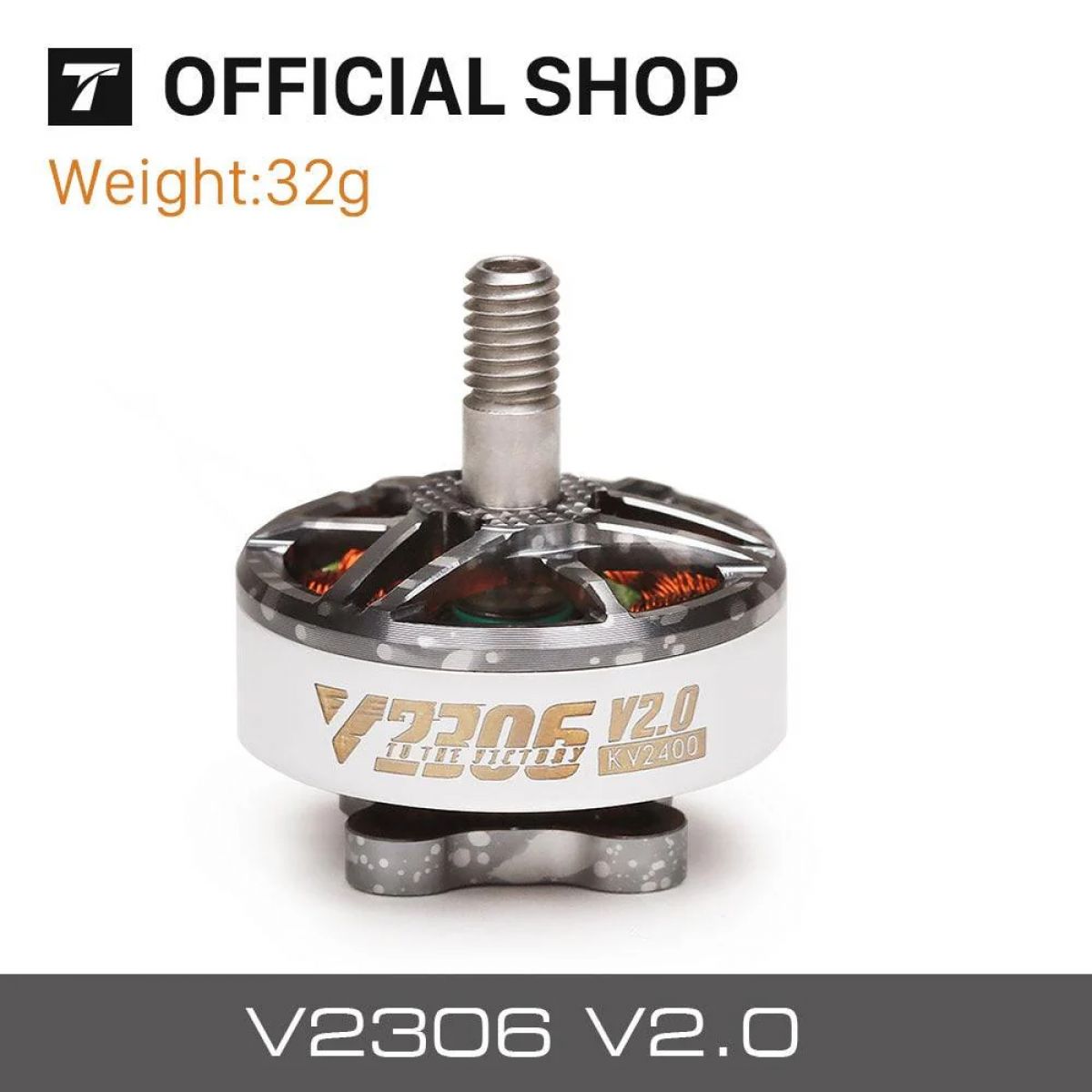 Бесколлекторный мотор T-motor FPV V2306 V2.0 KV1950 5-6S / KV2400 4S для фристайла FPV Бесколлекторный мотор T-motor FPV V2306 V2.0 KV1950 5-6S / KV2400 4S для фристайла FPV