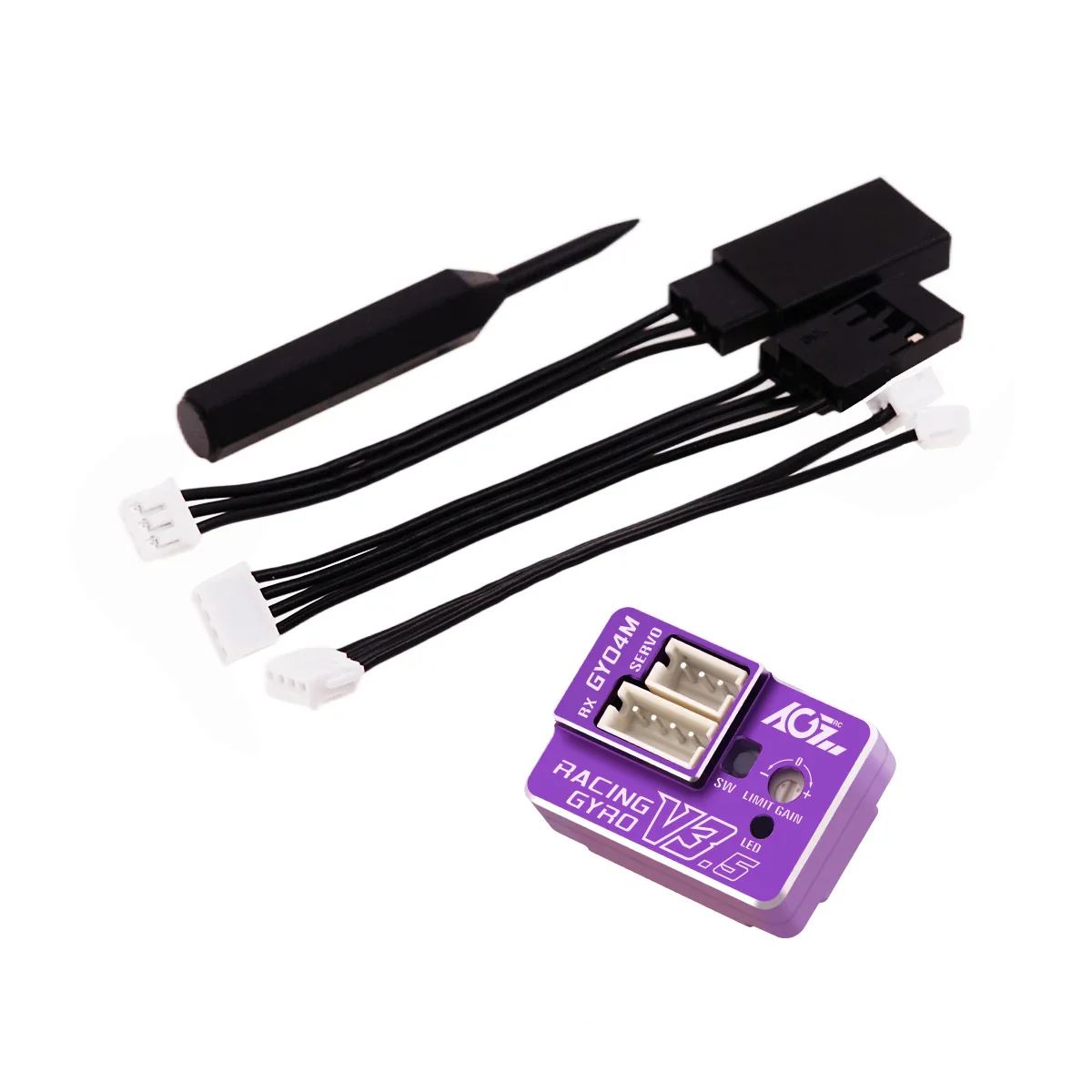 AGFRC GY04M V3.5 (Purple) алюминиевый корпус – мини-гироскоп двойной чувствительности для Mini-Z Drift F1 Touring Offroad AGFRC GY04M V3.5 (Purple) алюминиевый корпус – мини-гироскоп двойной чувствительности для Mini-Z Drift F1 Touring Offroad