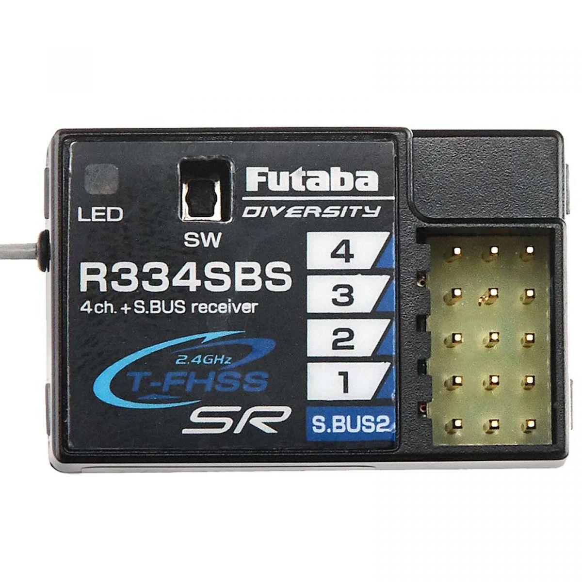 Приёмник Futaba R334SBS / R334SBS-E Super Response T-FHSS, 4 канала, HV, телеметрия Приёмник Futaba R334SBS / R334SBS-E Super Response T-FHSS, 4 канала, HV, телеметрия
