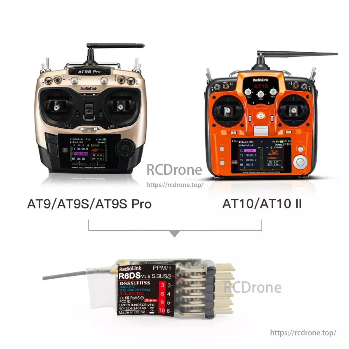 Приёмник RadioLink R6DS V1.6 2.4ГГц 6/10CH SBUS/PPM/PWM с DSSS&FHSS, телеметрией, 600м Приёмник RadioLink R6DS V1.6 2.4ГГц 6/10CH SBUS/PPM/PWM с DSSS&FHSS, телеметрией, 600м