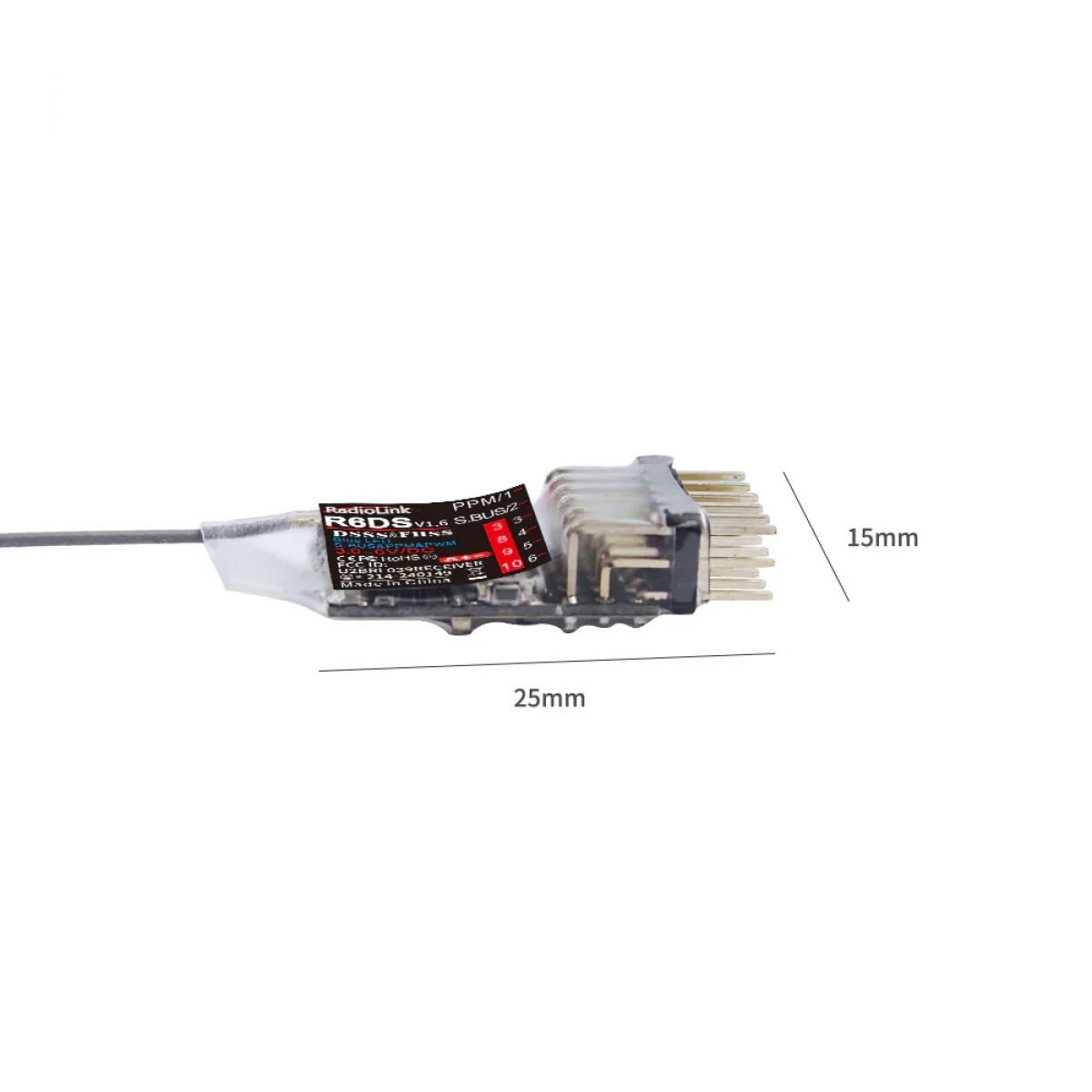Приёмник RadioLink R6DS V1.6 2.4ГГц 6/10CH SBUS/PPM/PWM с DSSS&FHSS, телеметрией, 600м Приёмник RadioLink R6DS V1.6 2.4ГГц 6/10CH SBUS/PPM/PWM с DSSS&FHSS, телеметрией, 600м