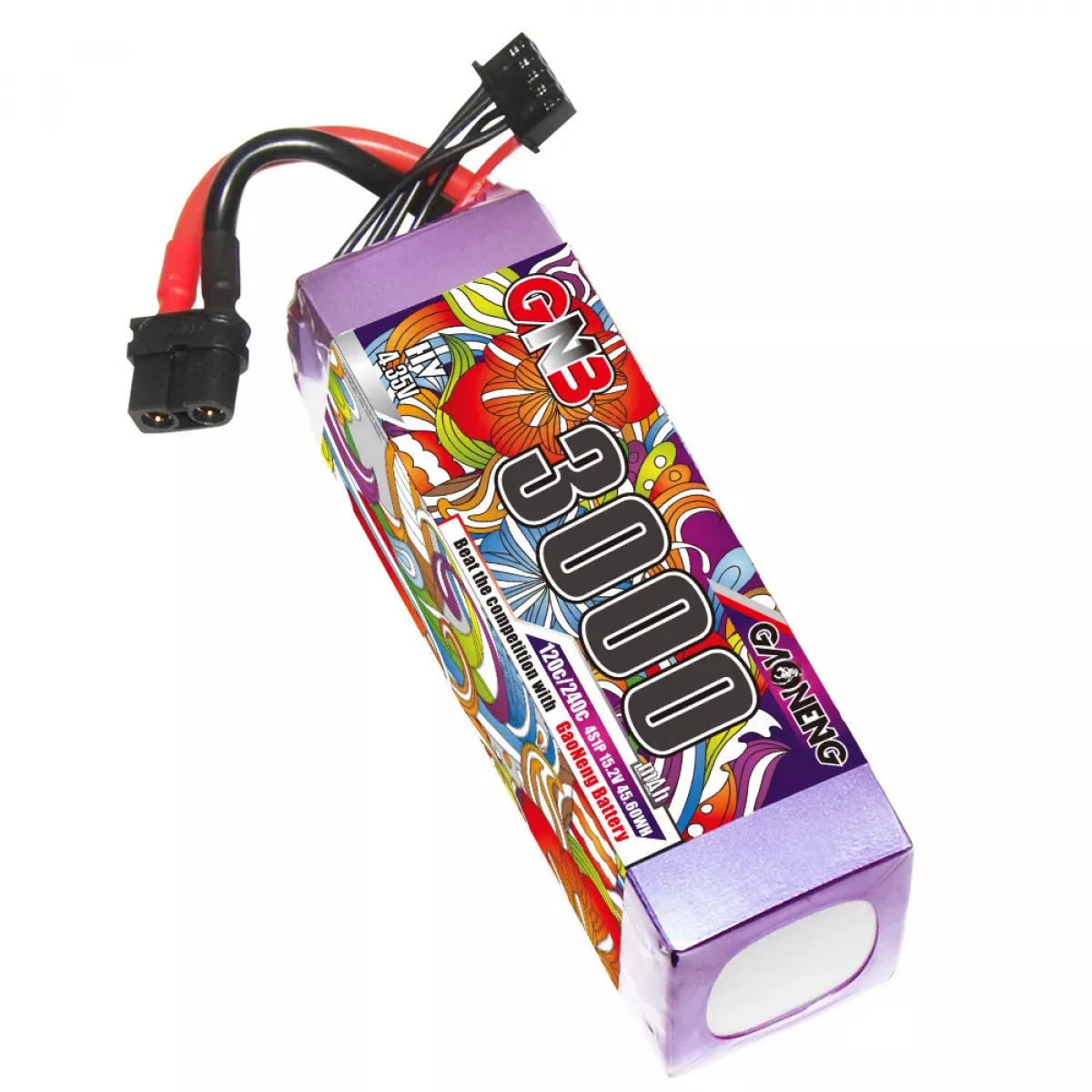 Аккумулятор GNB 4S HV 15.2V 3000мАч 120C/240C LiPo для дрона с разъёмами XT60/XT90 Аккумулятор GNB 4S HV 15.2V 3000мАч 120C/240C LiPo для дрона с разъёмами XT60/XT90