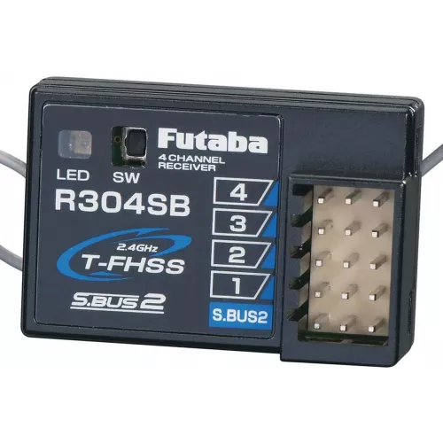 Приёмник Futaba R304SB T-FHSS, 4 канала, телеметрия, 4.8–7.4В, для наземных RC моделей