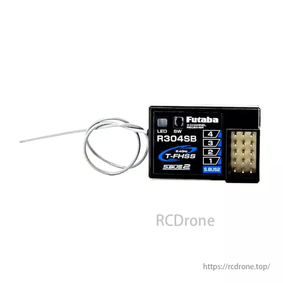 Приёмник Futaba R304SB T-FHSS, 4 канала, телеметрия, 4.8–7.4В, для наземных RC моделей Приёмник Futaba R304SB T-FHSS, 4 канала, телеметрия, 4.8–7.4В, для наземных RC моделей