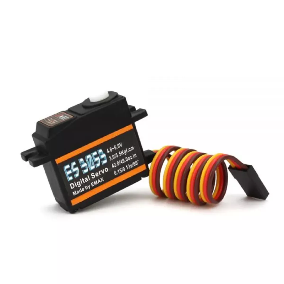 Emax ES3053 — 17г, 3.5кг, 0.13с, 23T, пластиковый цифровой сервопривод для RC самолёта, апгрейд ES3153 Emax ES3053 — 17г, 3.5кг, 0.13с, 23T, пластиковый цифровой сервопривод для RC самолёта, апгрейд ES3153