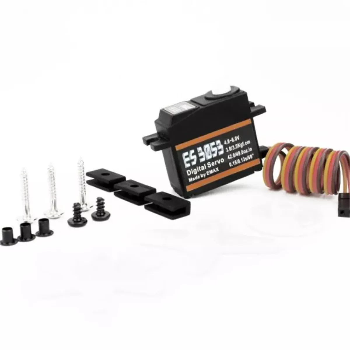 Emax ES3053 — 17г, 3.5кг, 0.13с, 23T, пластиковый цифровой сервопривод для RC самолёта, апгрейд ES3153 Emax ES3053 — 17г, 3.5кг, 0.13с, 23T, пластиковый цифровой сервопривод для RC самолёта, апгрейд ES3153