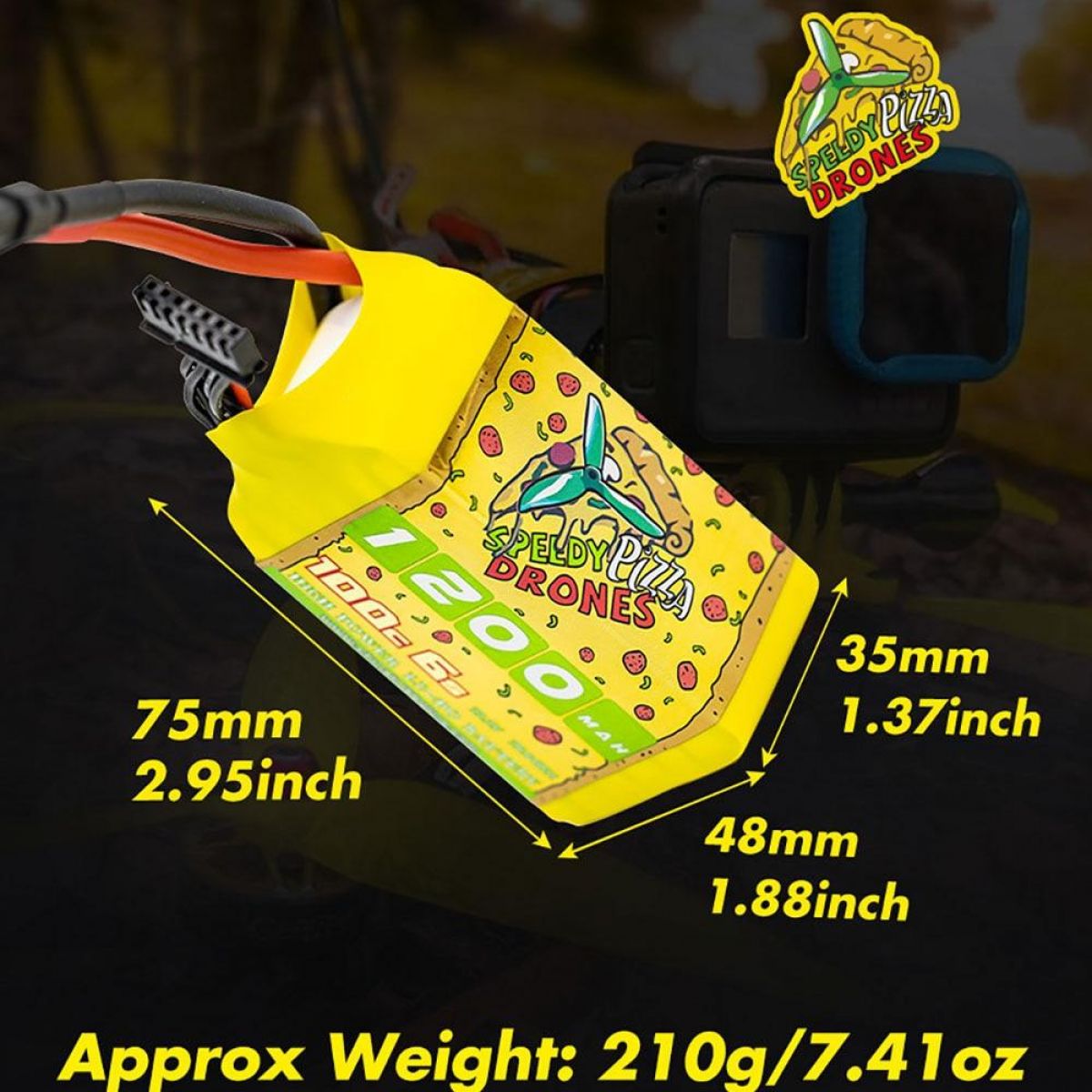 2 шт. CNHL Lipo 4S/6S 14.8В/22.2В 1100-1500mAh 100C XT60 для RC FPV квадрокоптера, дрона, самолёта 2 шт. CNHL Lipo 4S/6S 14.8В/22.2В 1100-1500mAh 100C XT60 для RC FPV квадрокоптера, дрона, самолёта