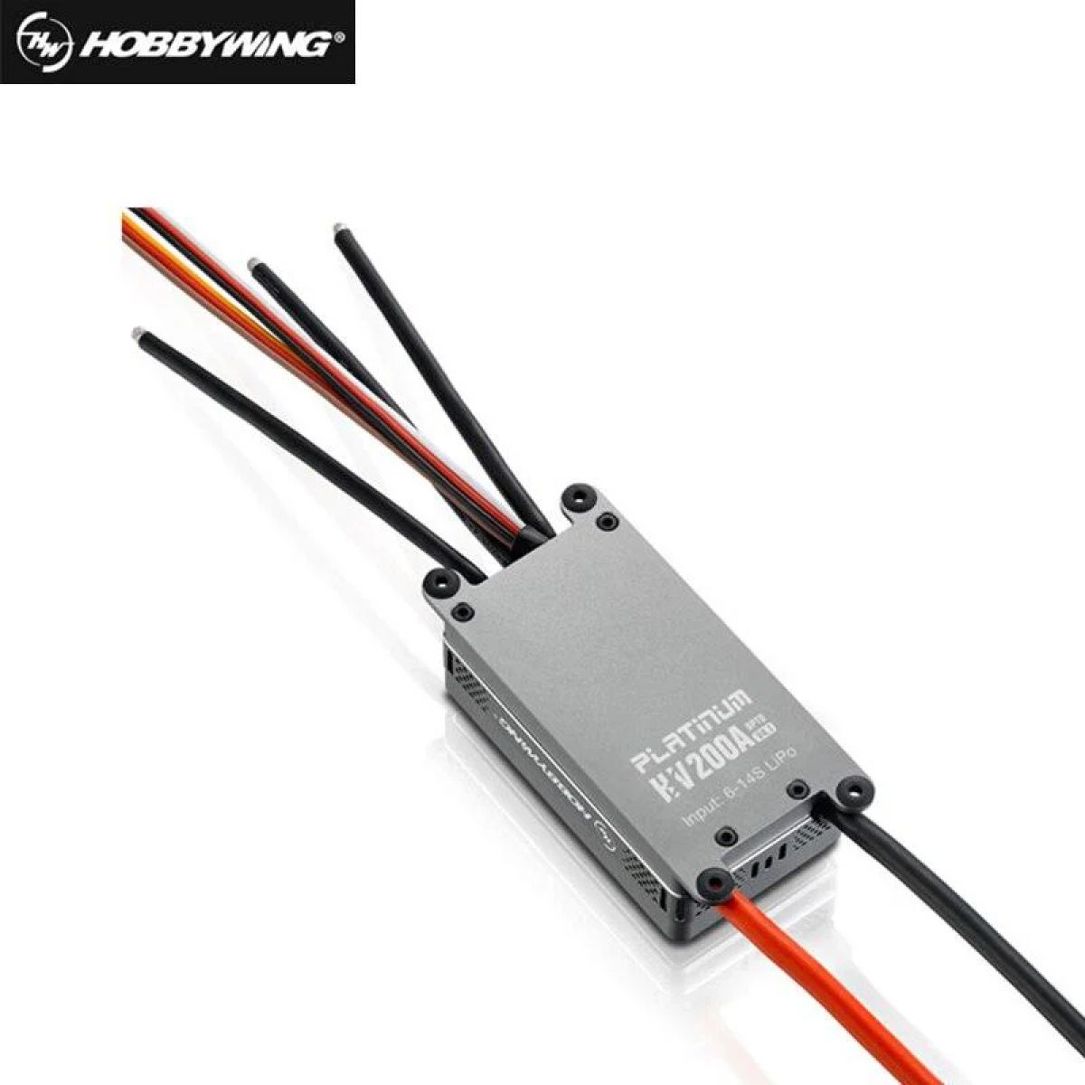 Hobbywing Platinum HV 200A V4.1 ESC – 6-14S LiPo, SBEC/OPTO, бесколлекторный регулятор для FPV дрона, вертолёта Hobbywing Platinum HV 200A V4.1 ESC – 6-14S LiPo, SBEC/OPTO, бесколлекторный регулятор для FPV дрона, вертолёта