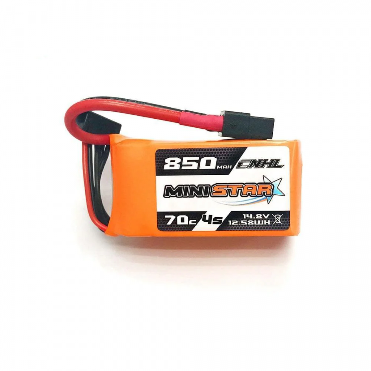 Аккумулятор CNHL 4S 14.8V LiPo 850mAh 70C XT60 для FPV дрона, квадрокоптера, самолёта, 2/4 шт. Аккумулятор CNHL 4S 14.8V LiPo 850mAh 70C XT60 для FPV дрона, квадрокоптера, самолёта, 2/4 шт.