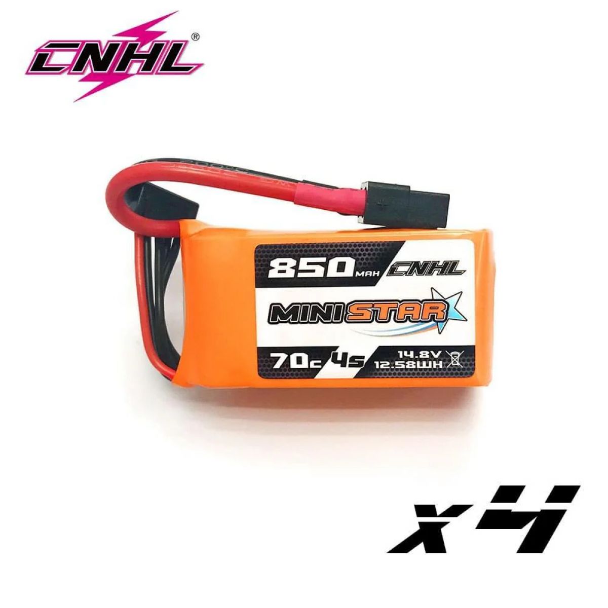 Аккумулятор CNHL 4S 14.8V LiPo 850mAh 70C XT60 для FPV дрона, квадрокоптера, самолёта, 2/4 шт. Аккумулятор CNHL 4S 14.8V LiPo 850mAh 70C XT60 для FPV дрона, квадрокоптера, самолёта, 2/4 шт.
