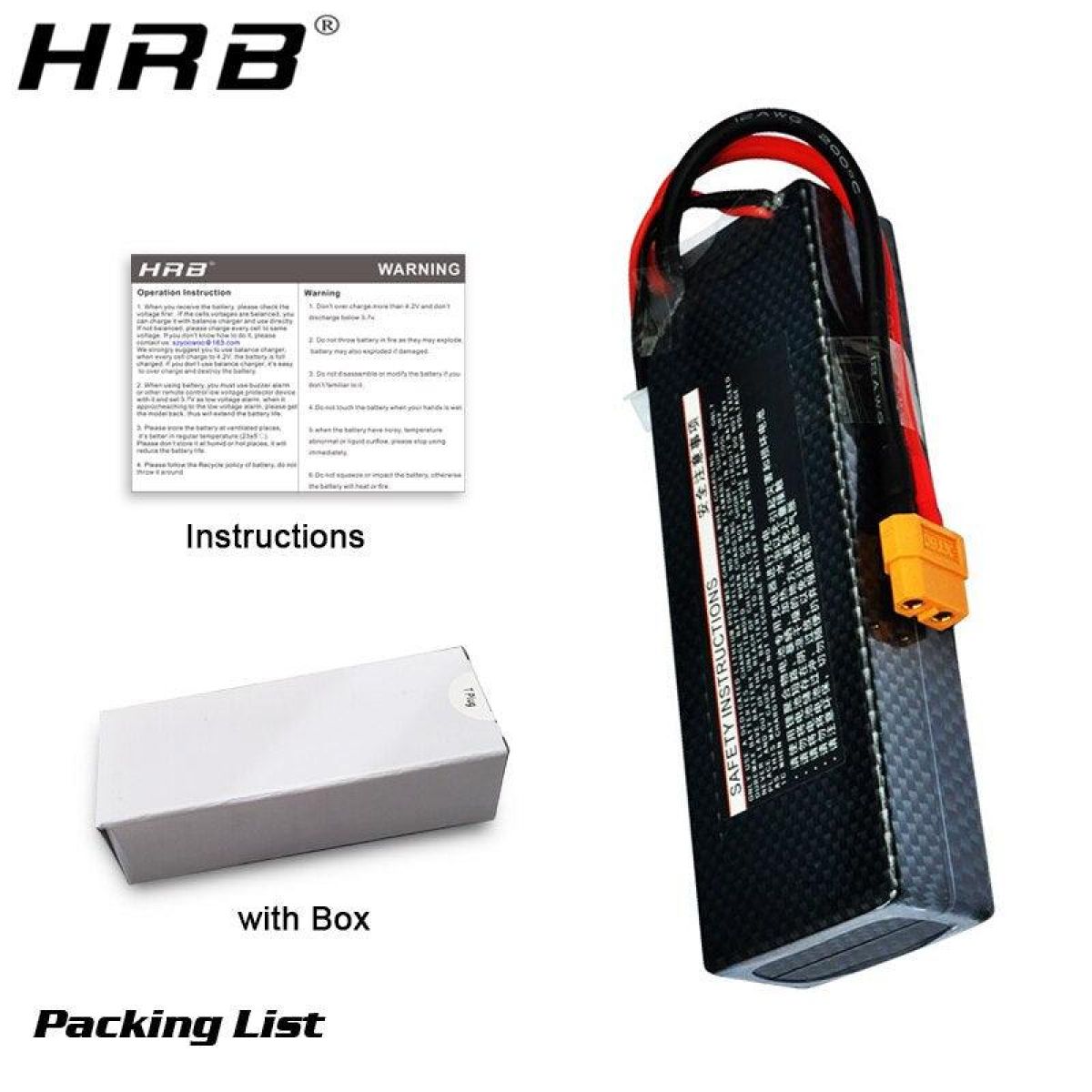 Аккумулятор HRB 11.1В 3000мАч LiPo 3S 60C Hard Case XT60/Deans/XT90/EC5 для багги, авто, лодок RC Аккумулятор HRB 11.1В 3000мАч LiPo 3S 60C Hard Case XT60/Deans/XT90/EC5 для багги, авто, лодок RC